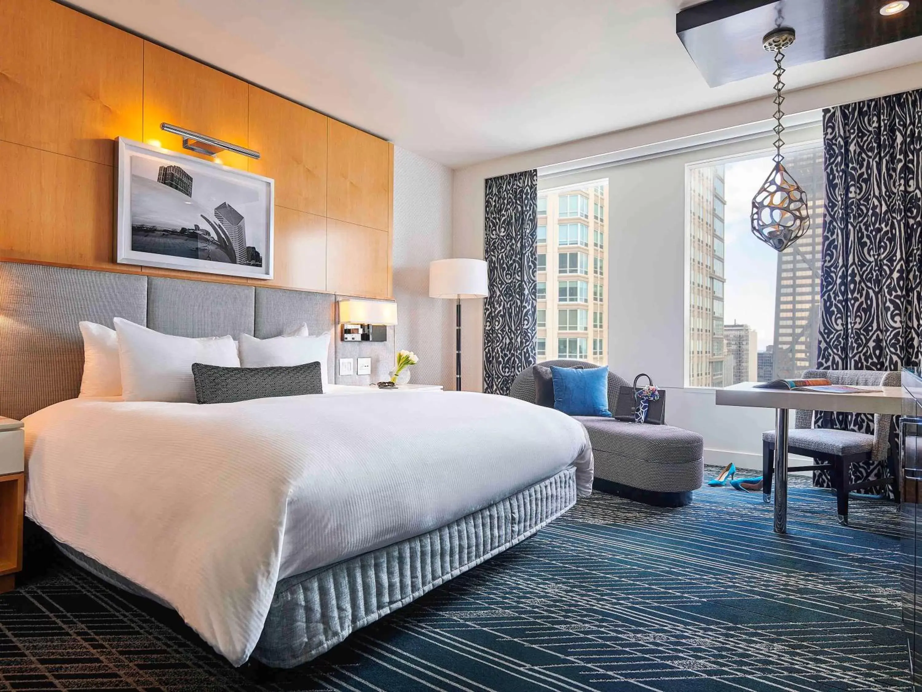 Photo of the whole room, Bed in Sofitel Chicago Magnificent Mile