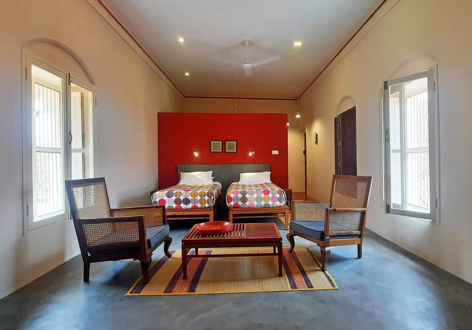 Photo of the whole room in Saratha Vilas Chettinad