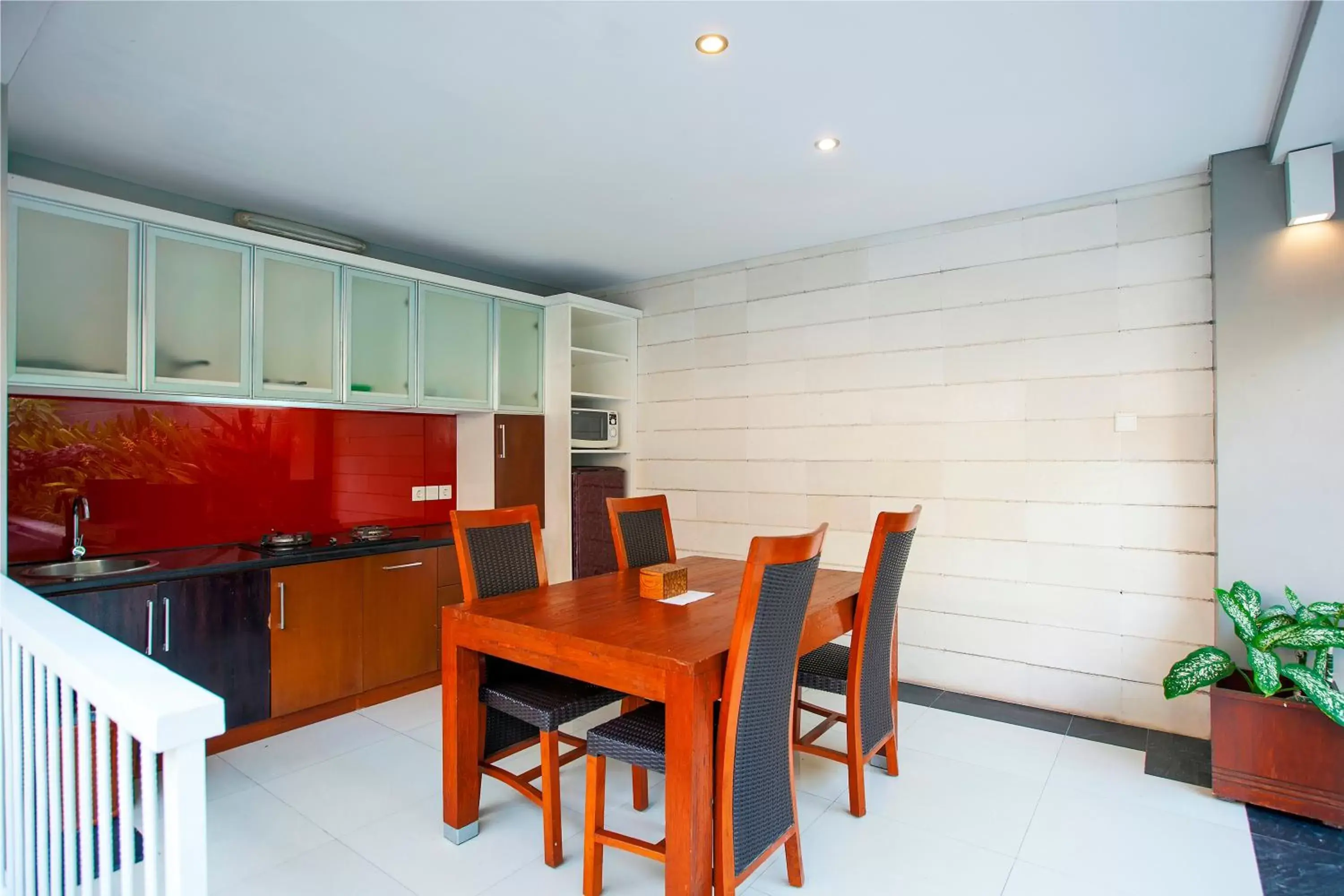 Kitchen or kitchenette, Dining Area in Abi Bali Resort and Villa