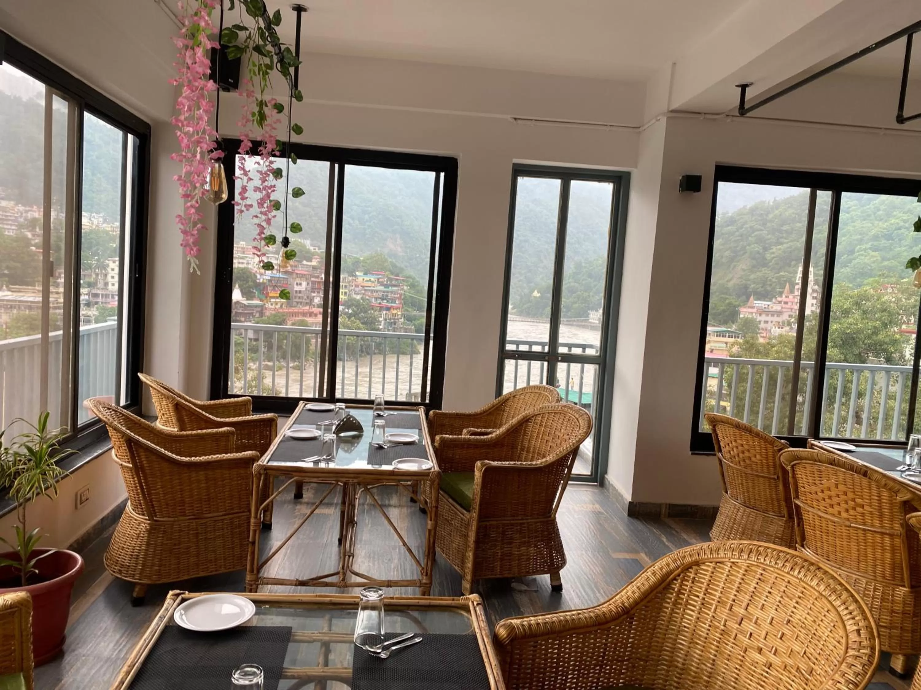 Dining area in Hotel Shiva Yog Sthal