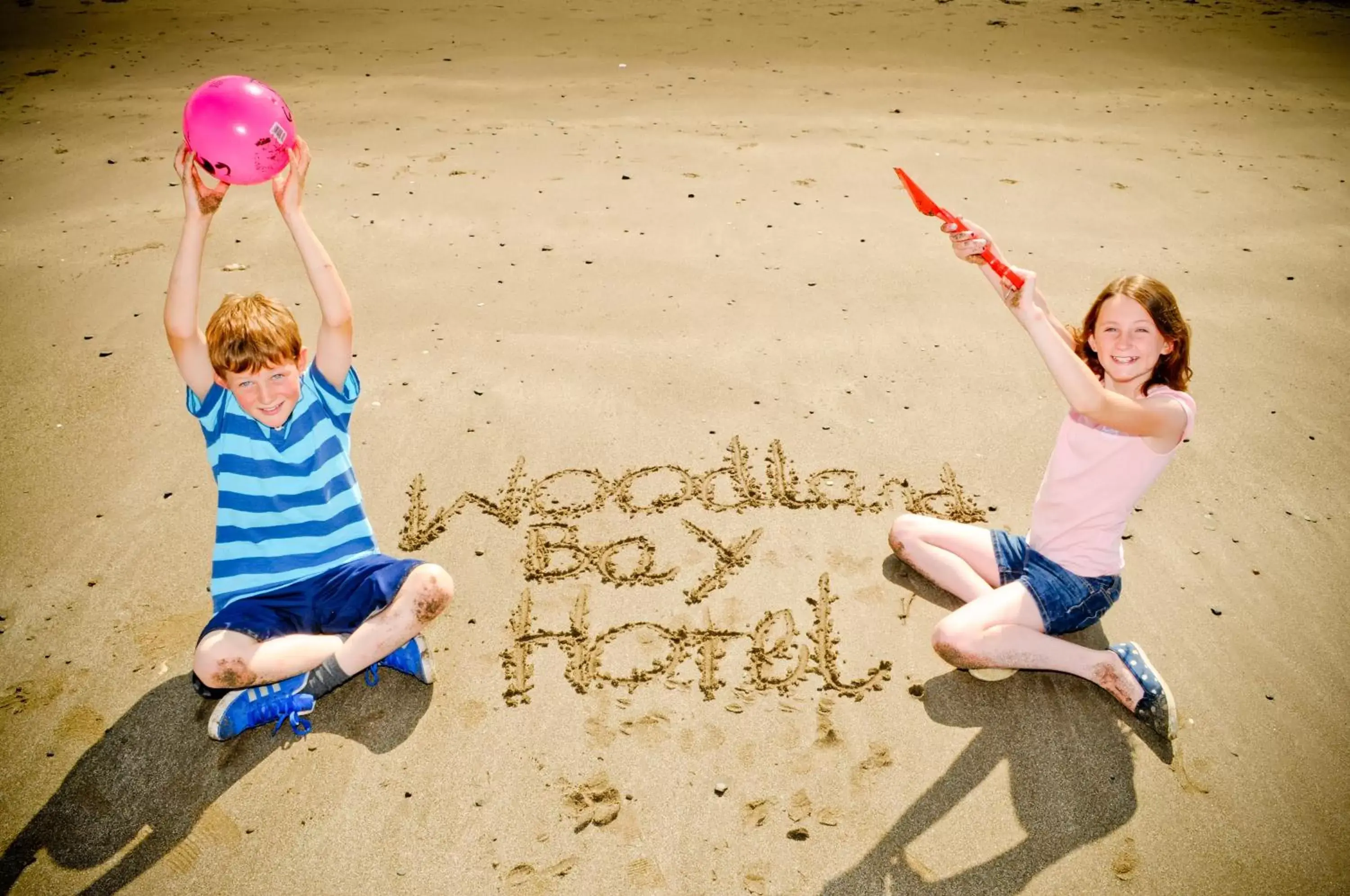 Beach, Children in Woodland Bay Hotel