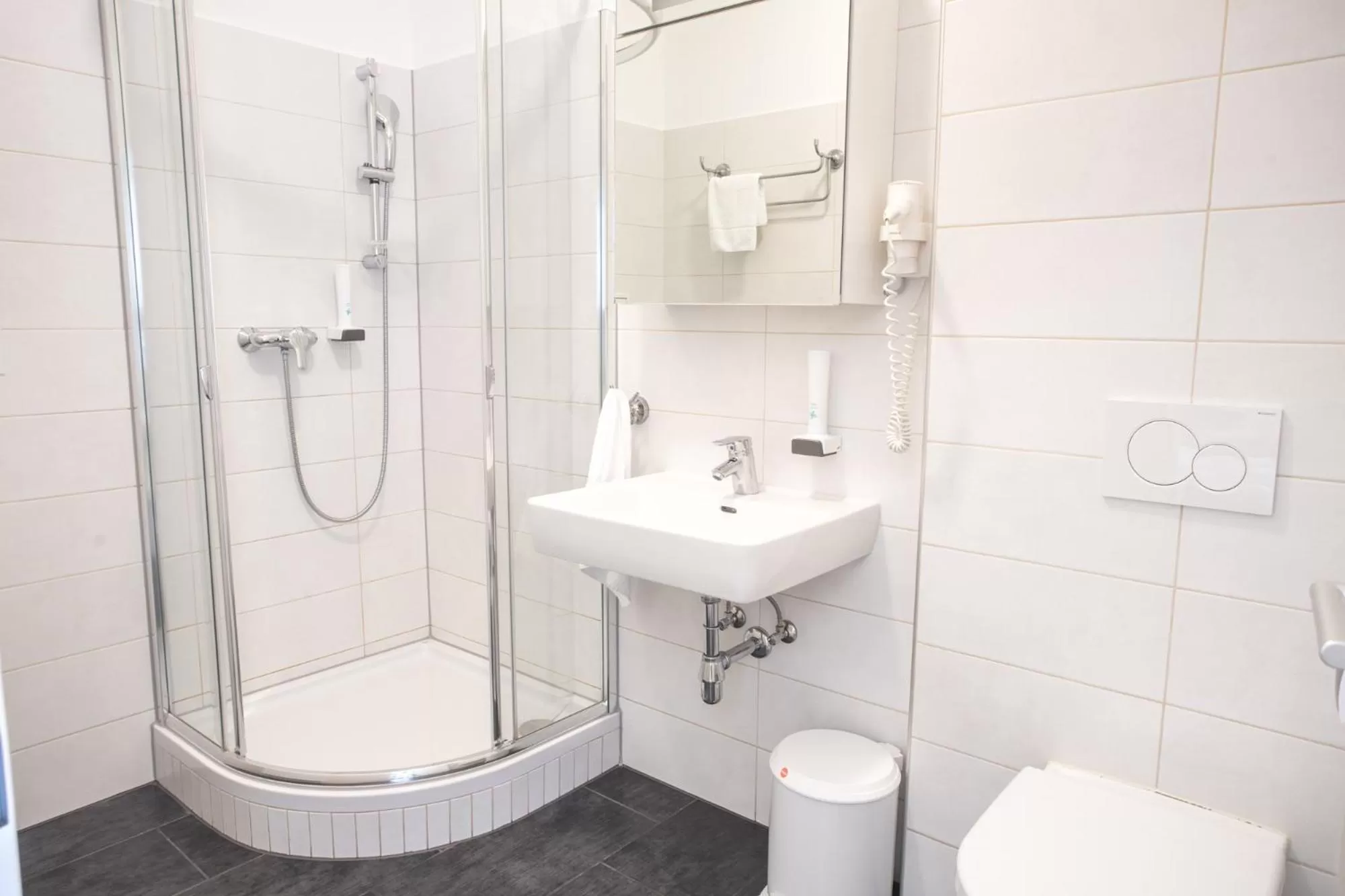 Bathroom in motel22 Parkplatz inklusive