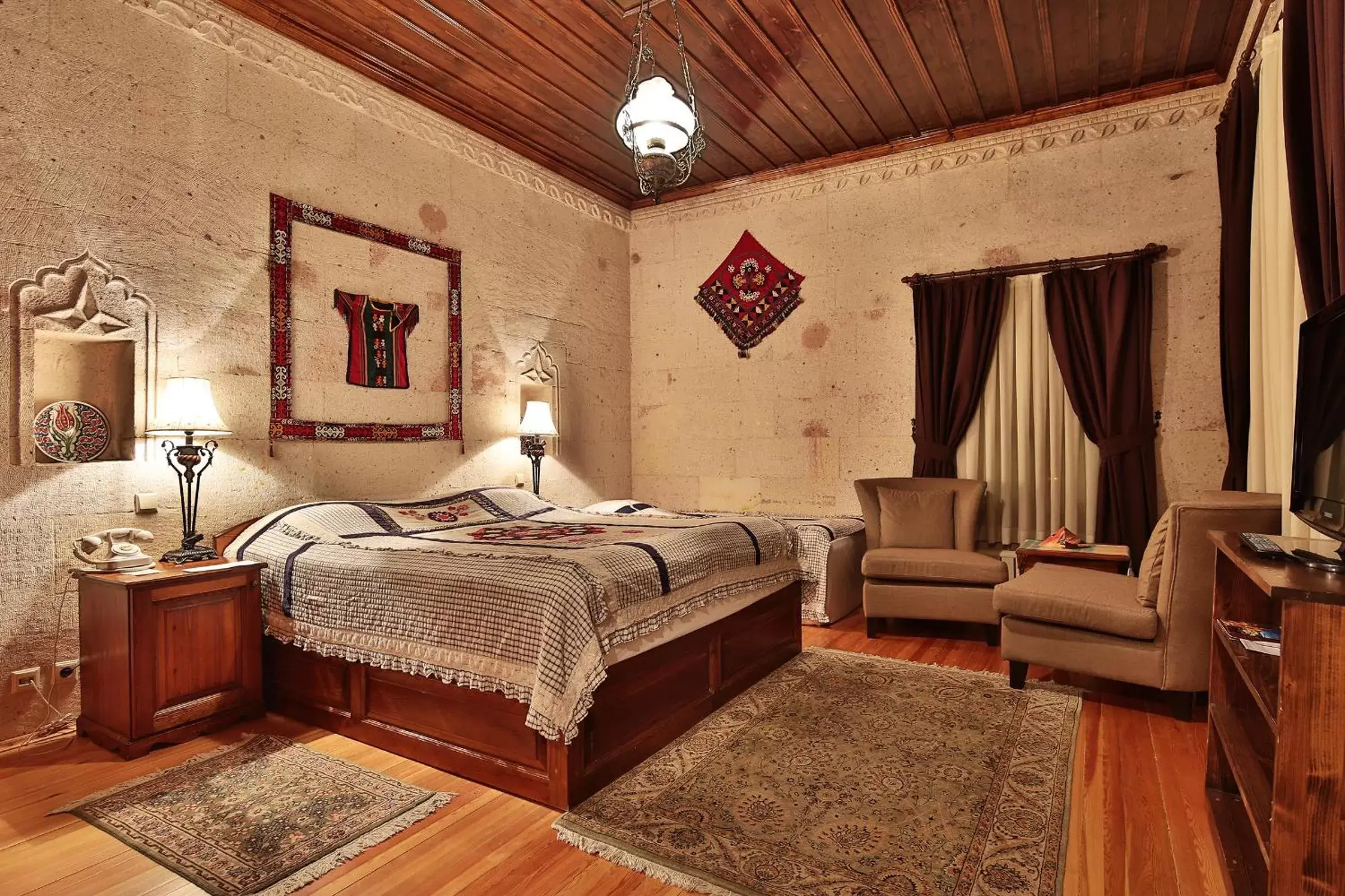 Bedroom, Bed in Cappadocia Cave Suites