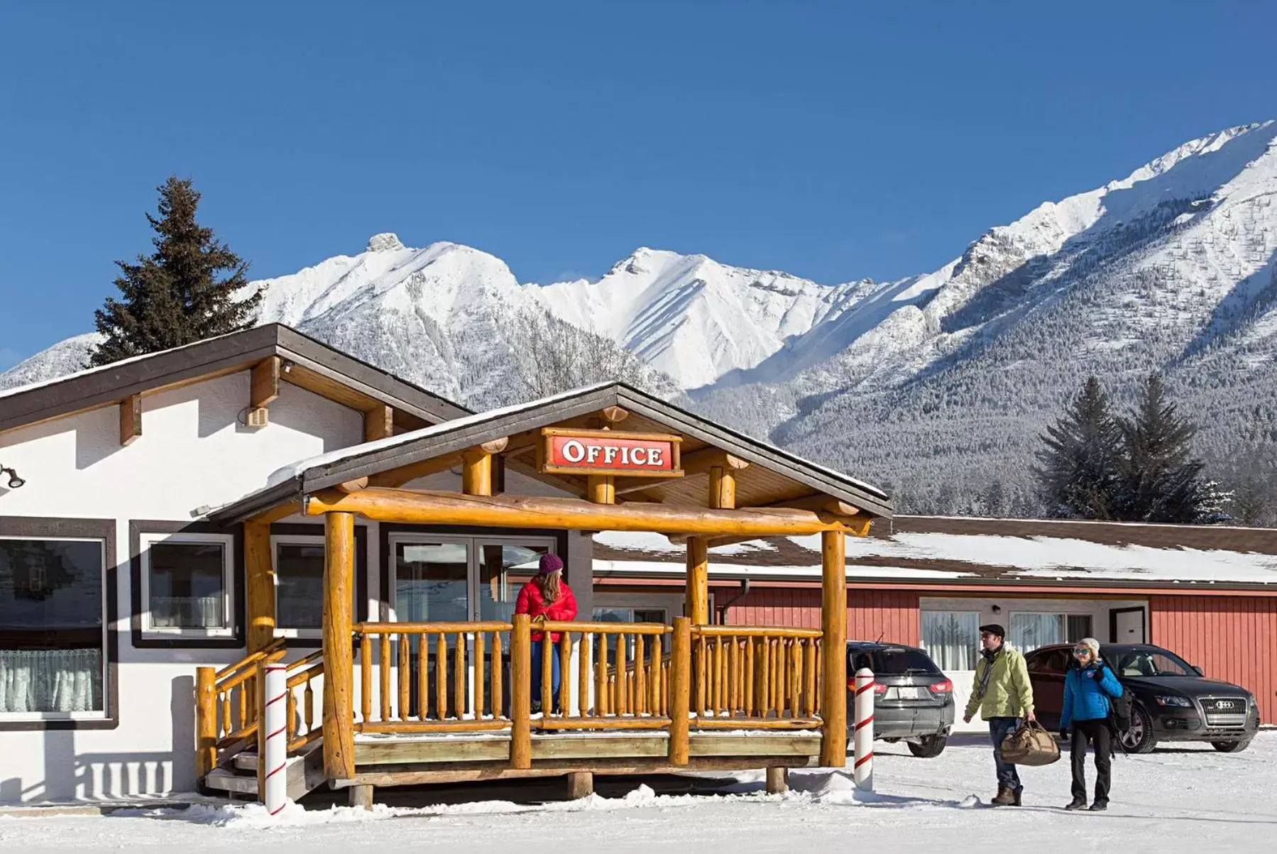 Property building, Winter in Rocky Mountain Ski Lodge