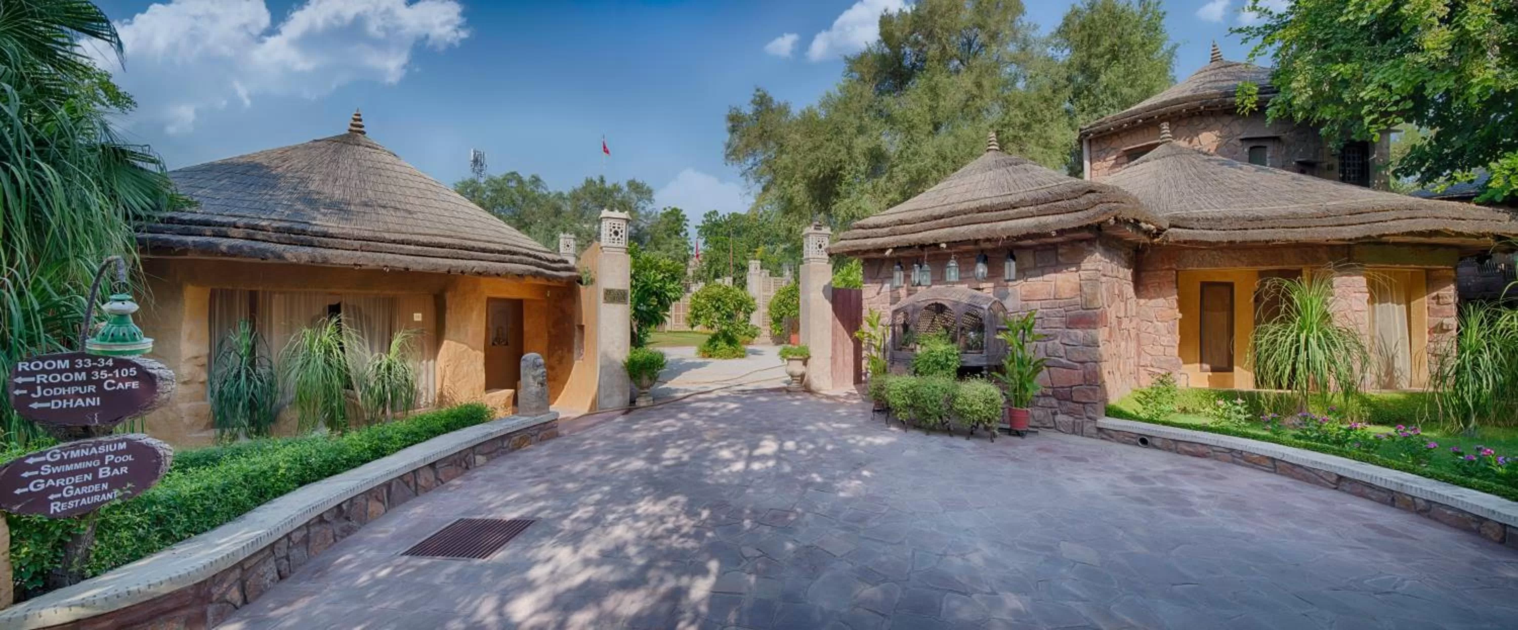 Garden view in Ajit Bhawan - A Palace Resort