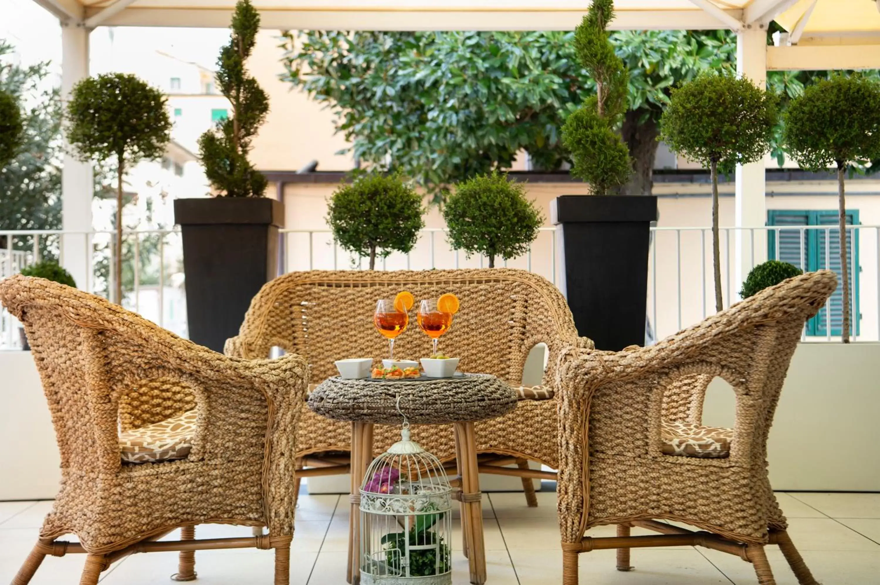 Patio in Hotel Ariston & Spa