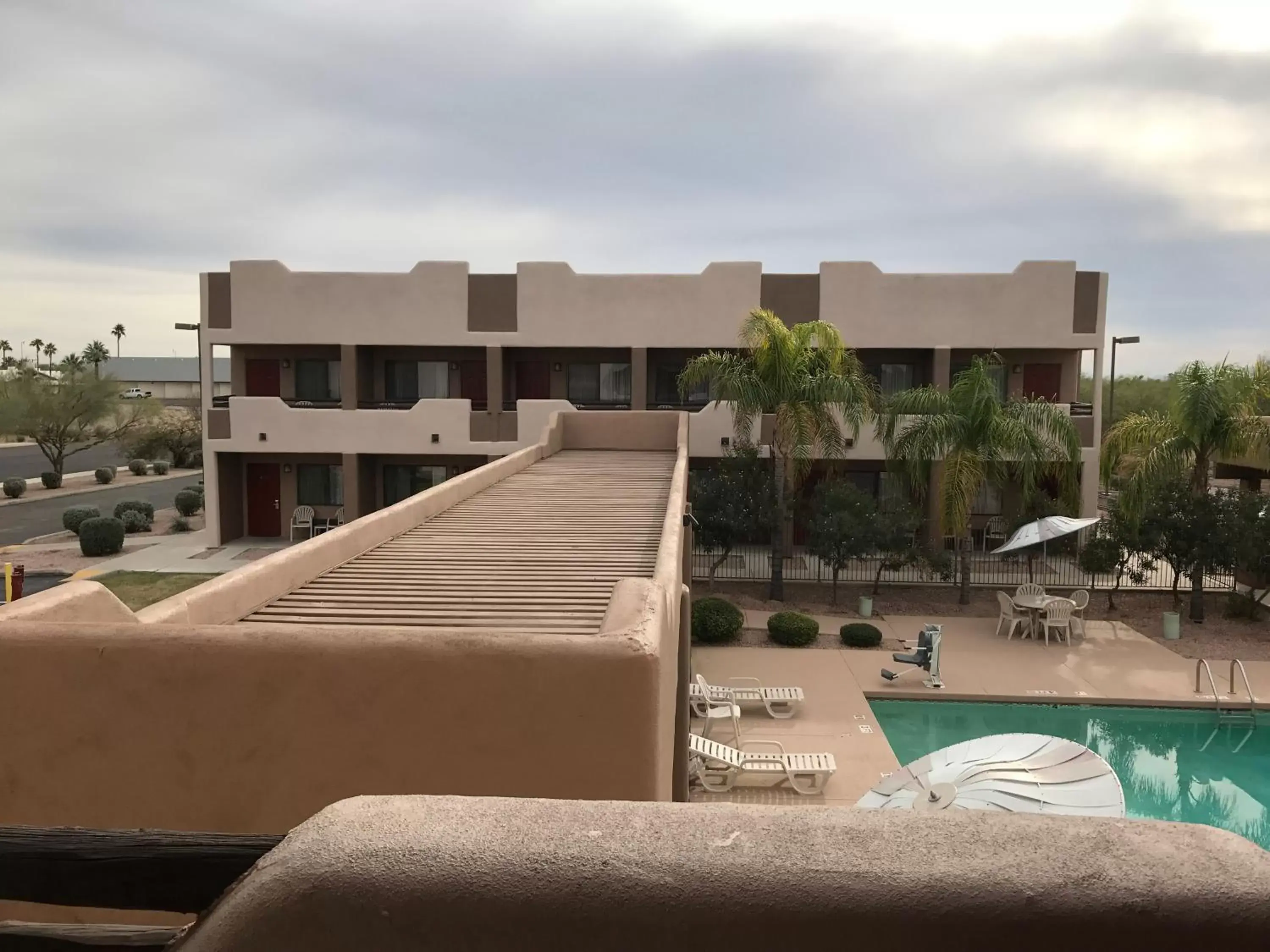 Balcony/Terrace, Pool View in Best Western Apache Junction Inn
