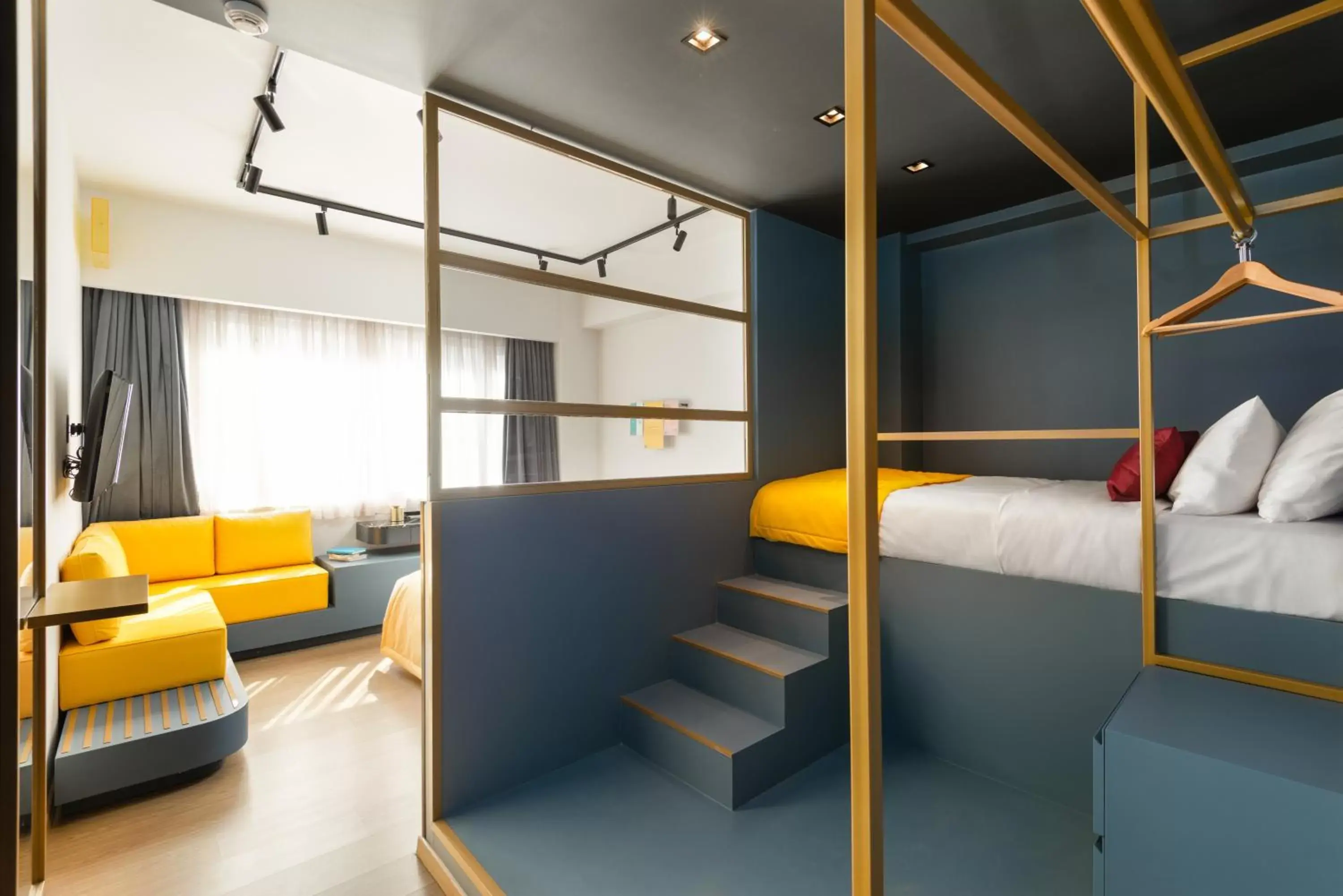 Bed, Bunk Bed in Colors Hotel Athens
