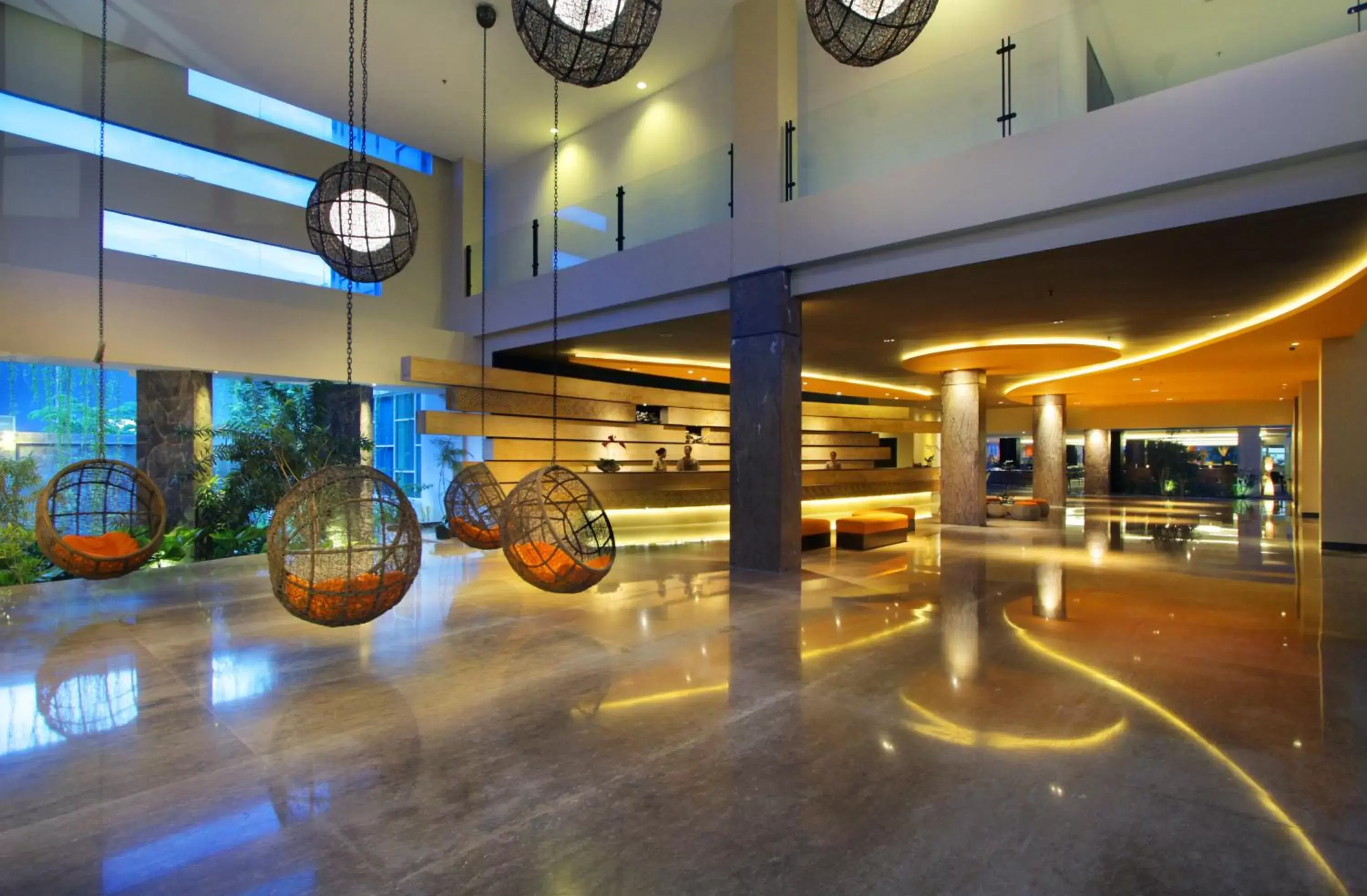 Lobby or reception in b Hotel Bali & Spa