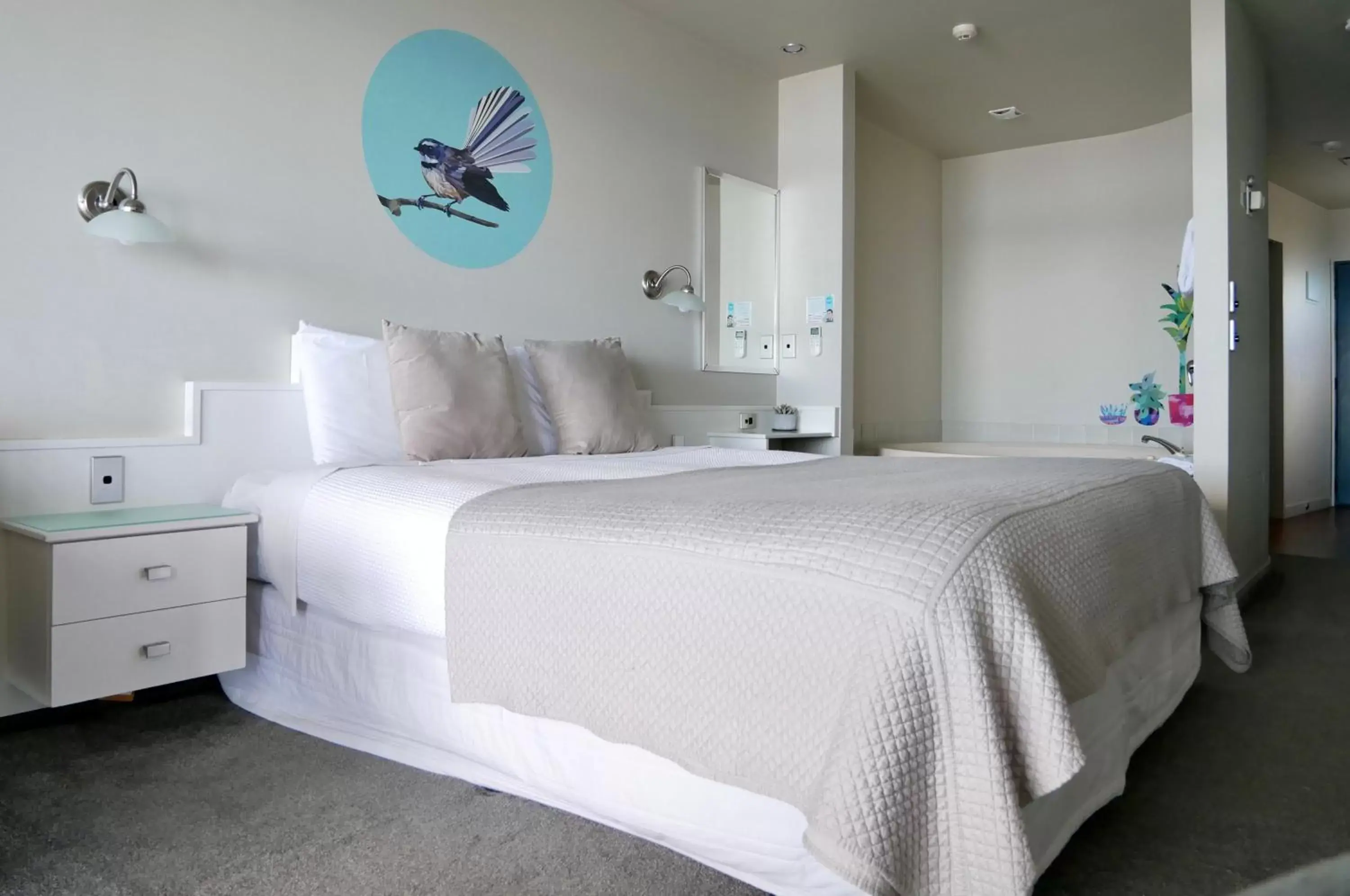 Bedroom, Bed in Boulevard Waters Motor Lodge