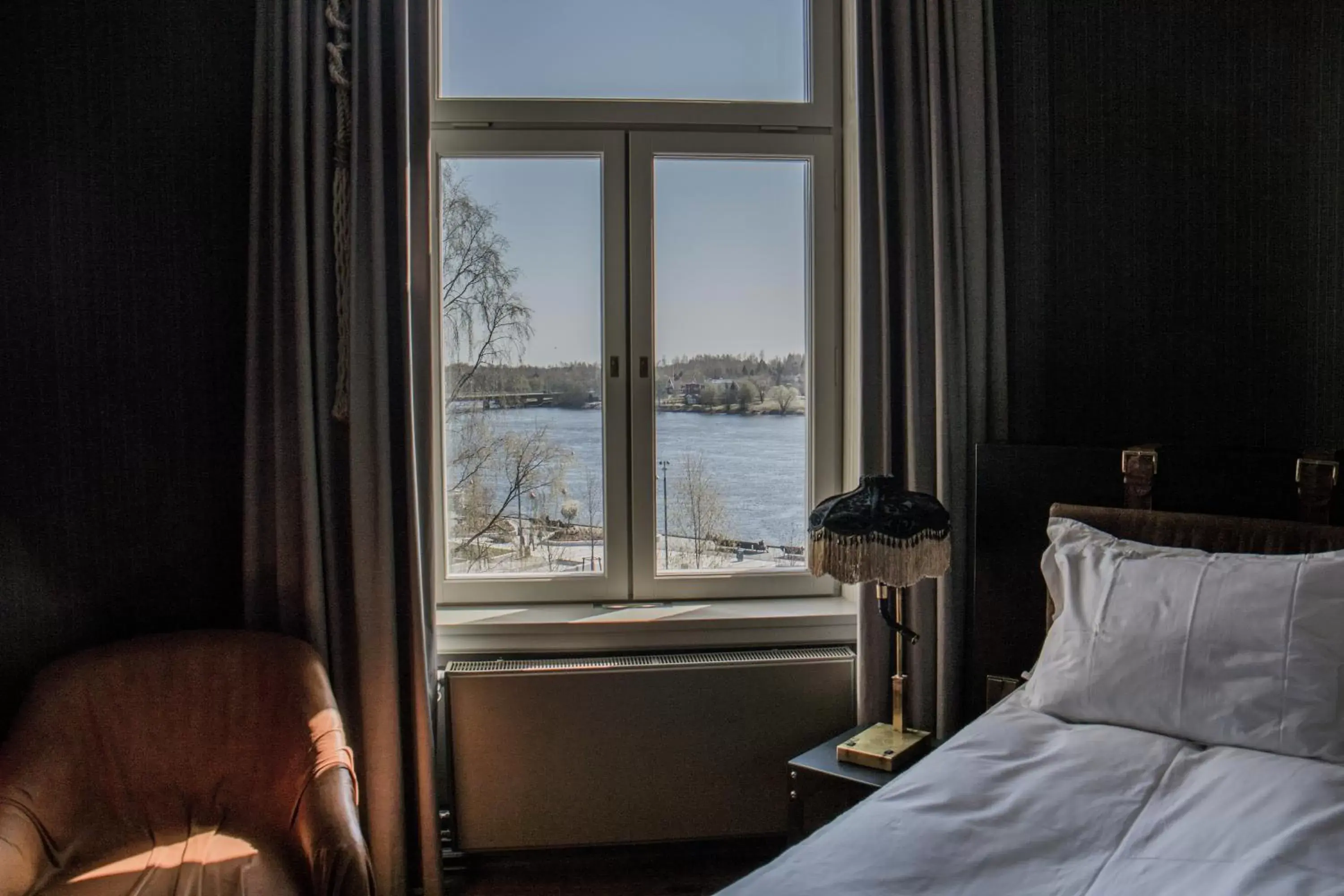 View (from property/room), Bed in Stora Hotellet; BW Premier Collection