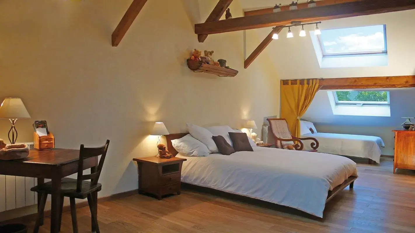 Quadruple Room with Mountain View in L'OURSERIE Bed & Breakfast