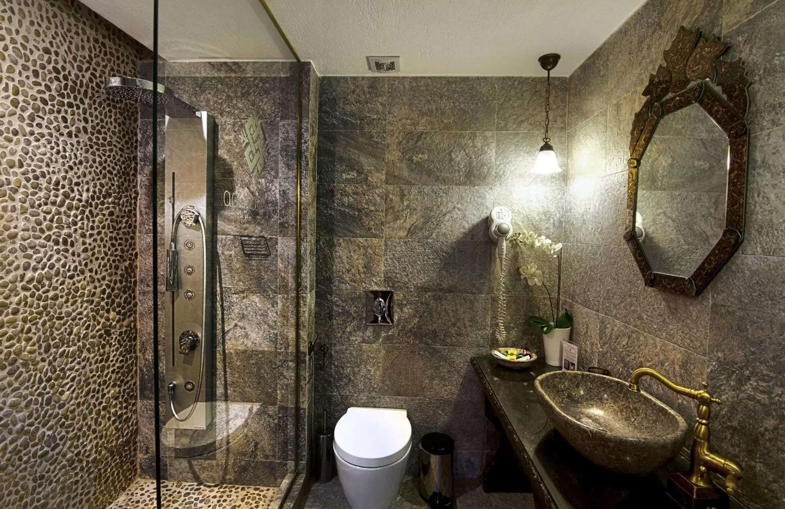 Bathroom in AROMA DRYOS SPA & ECO Hotel