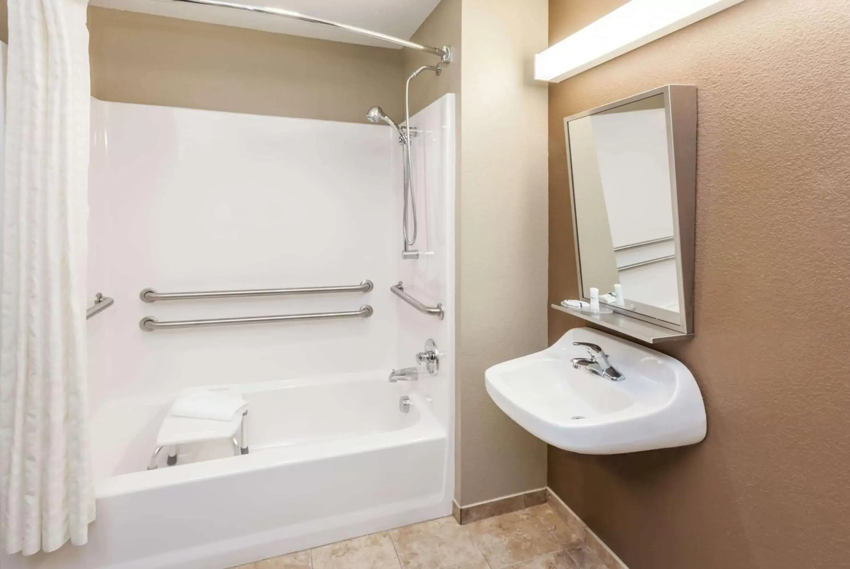 Bathroom in Microtel Inn & Suites by Wyndham Michigan City