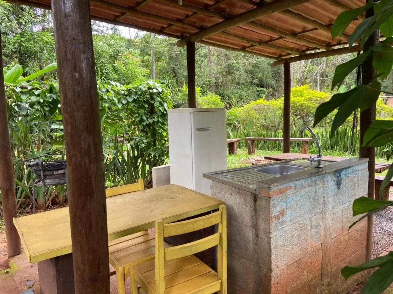 BBQ facilities in Pousada das Brumas