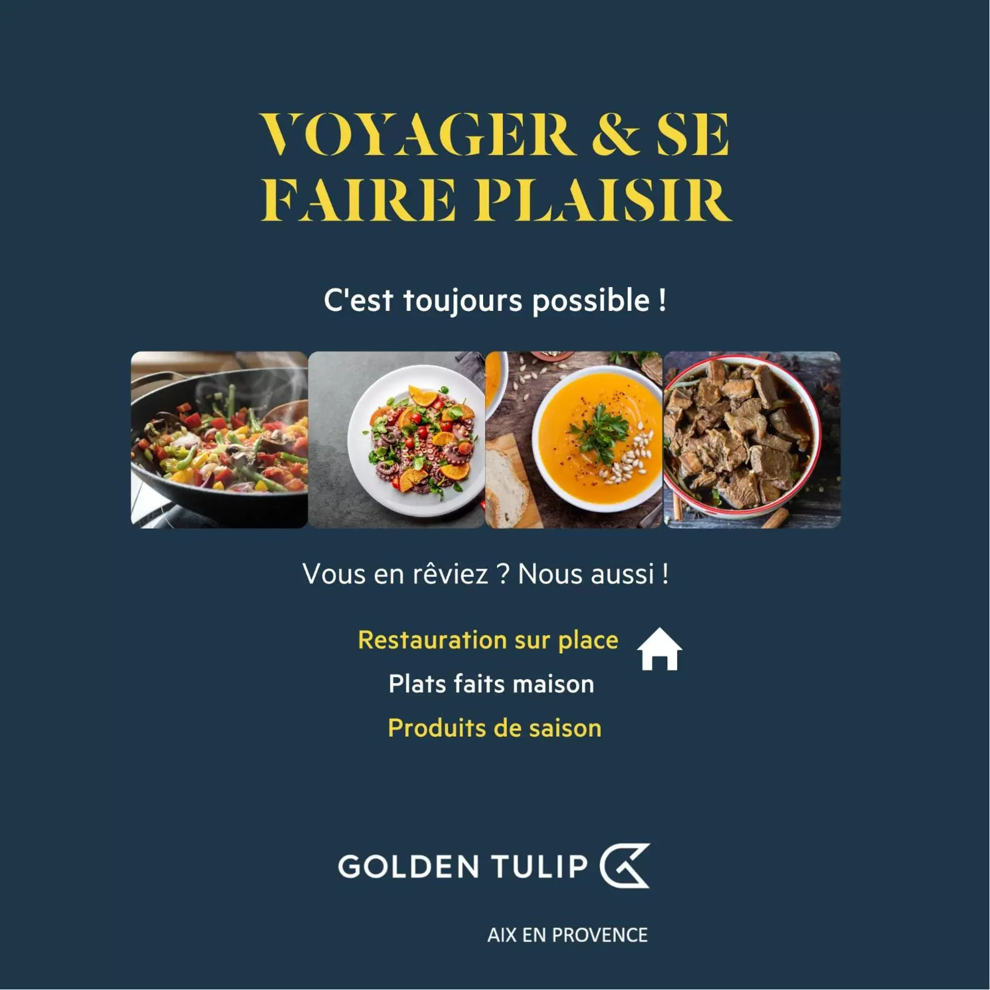 Restaurant/places to eat in Golden Tulip Aix en Provence