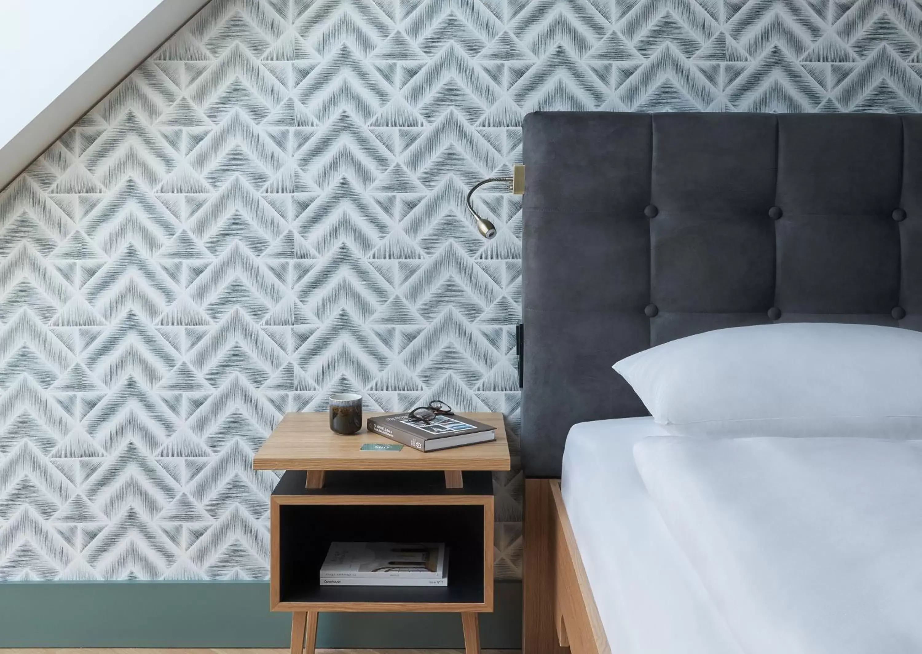 Decorative detail, Bed in Hotel MIO by AMANO Decorative detail, Bed in Hotel MIO by AMANO