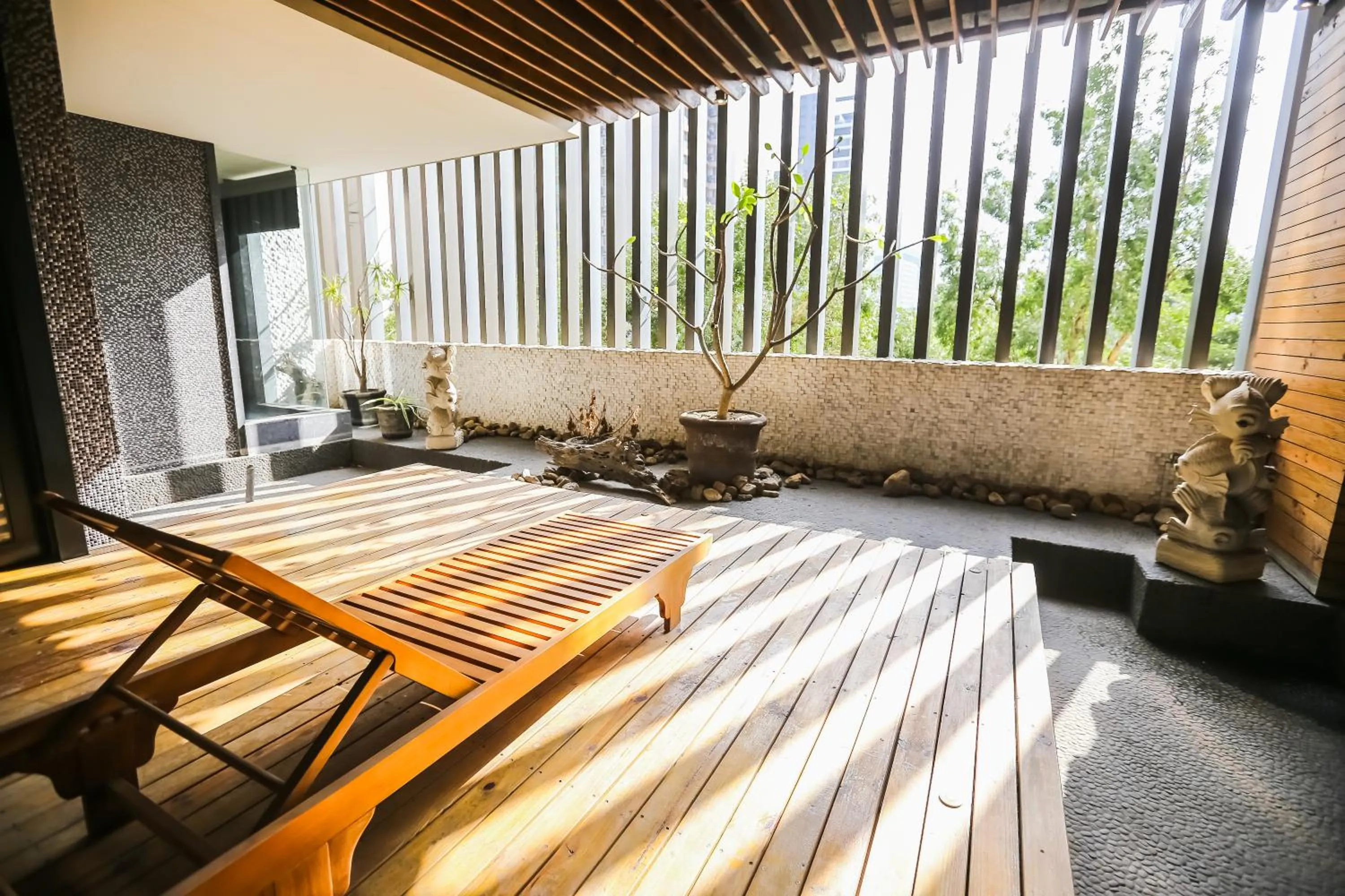 Balcony/Terrace in OHYA Chain Boutique Motel-Linkou