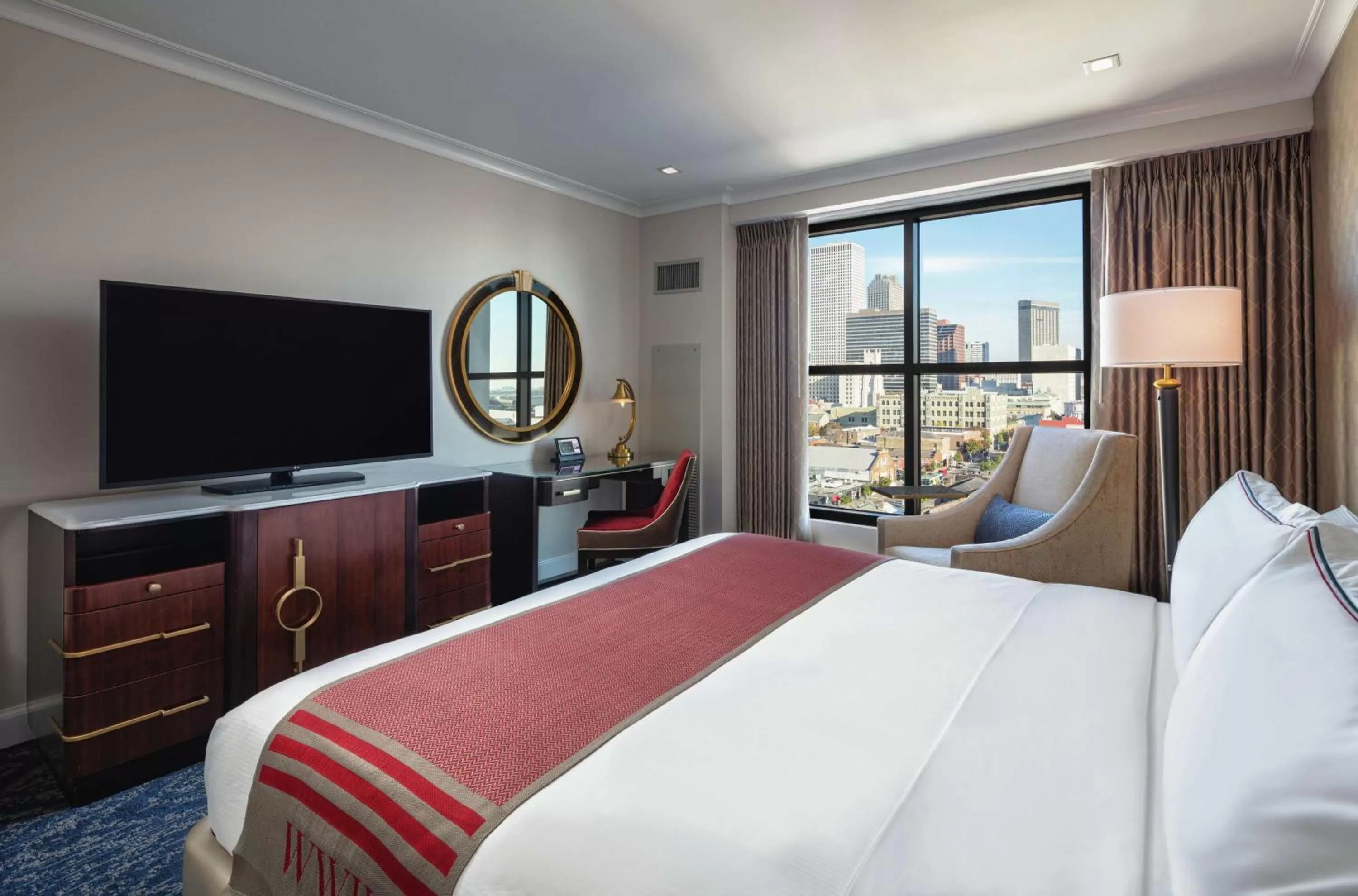 Bedroom, Bed in The Higgins Hotel New Orleans, Curio Collection by Hilton