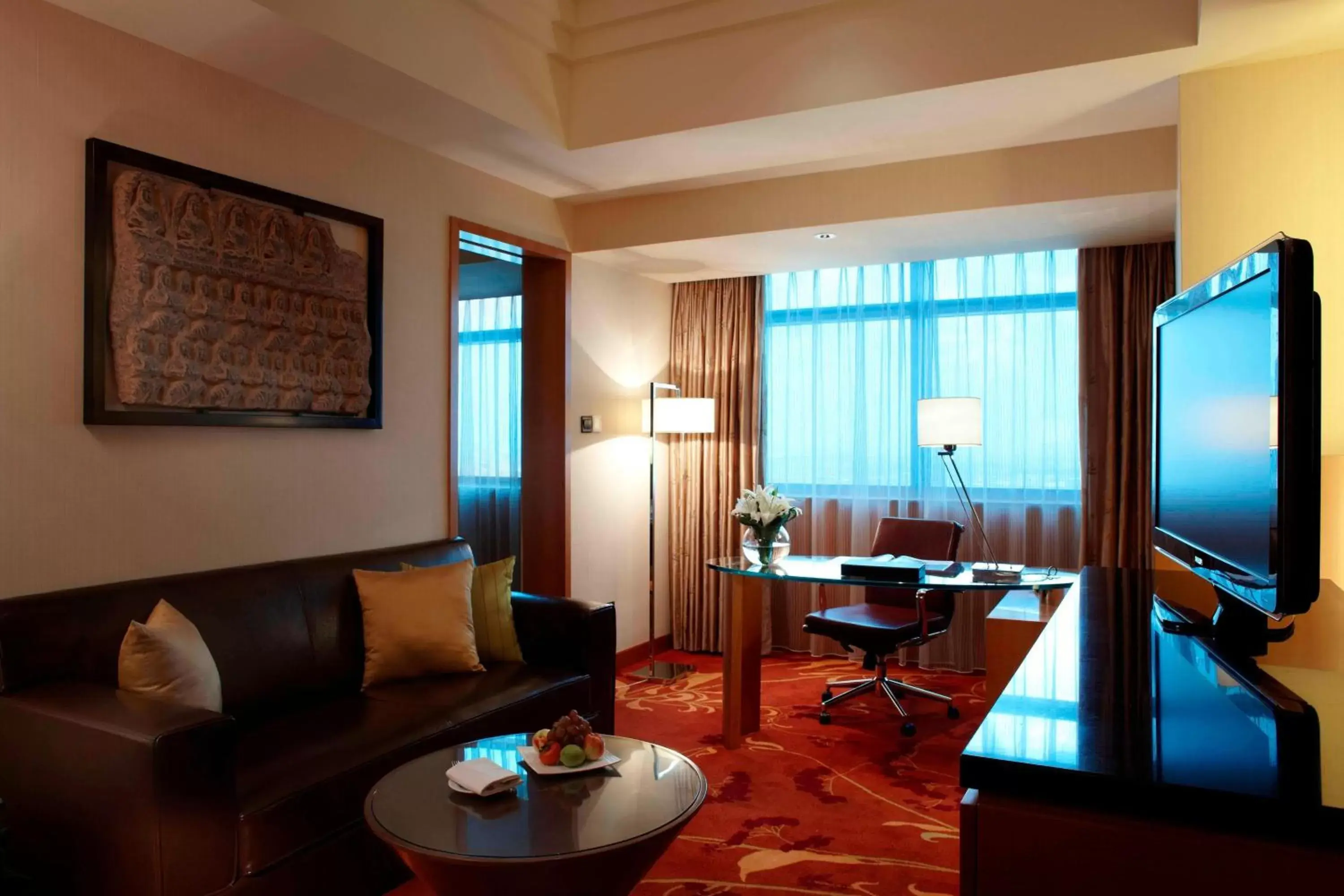 Living room, Seating Area in Suzhou Marriott Hotel