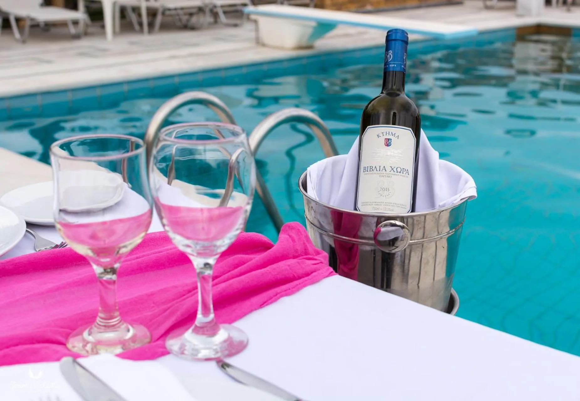 Alcoholic drinks in Grecian Castle Chios