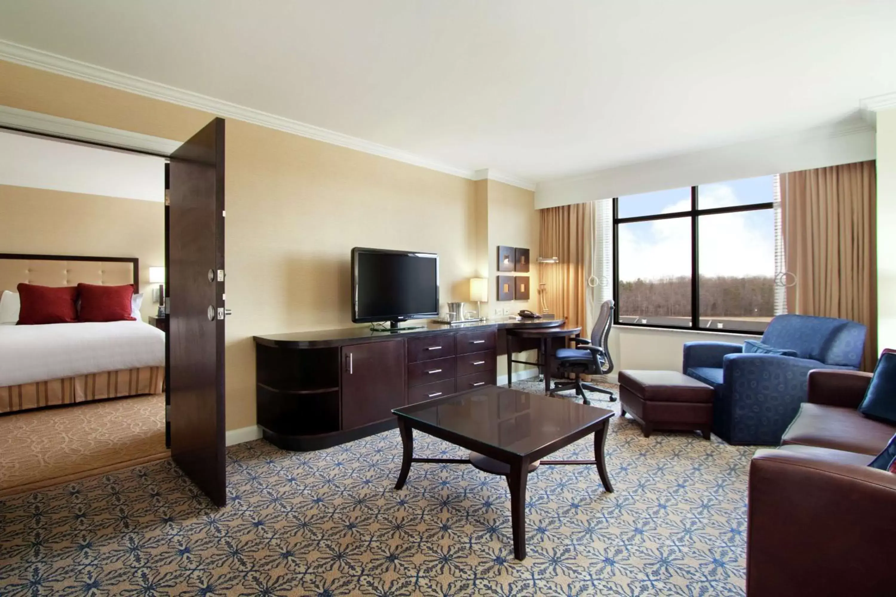 Living room, TV/Entertainment Center in Hilton Richmond Hotel & Spa Short Pump