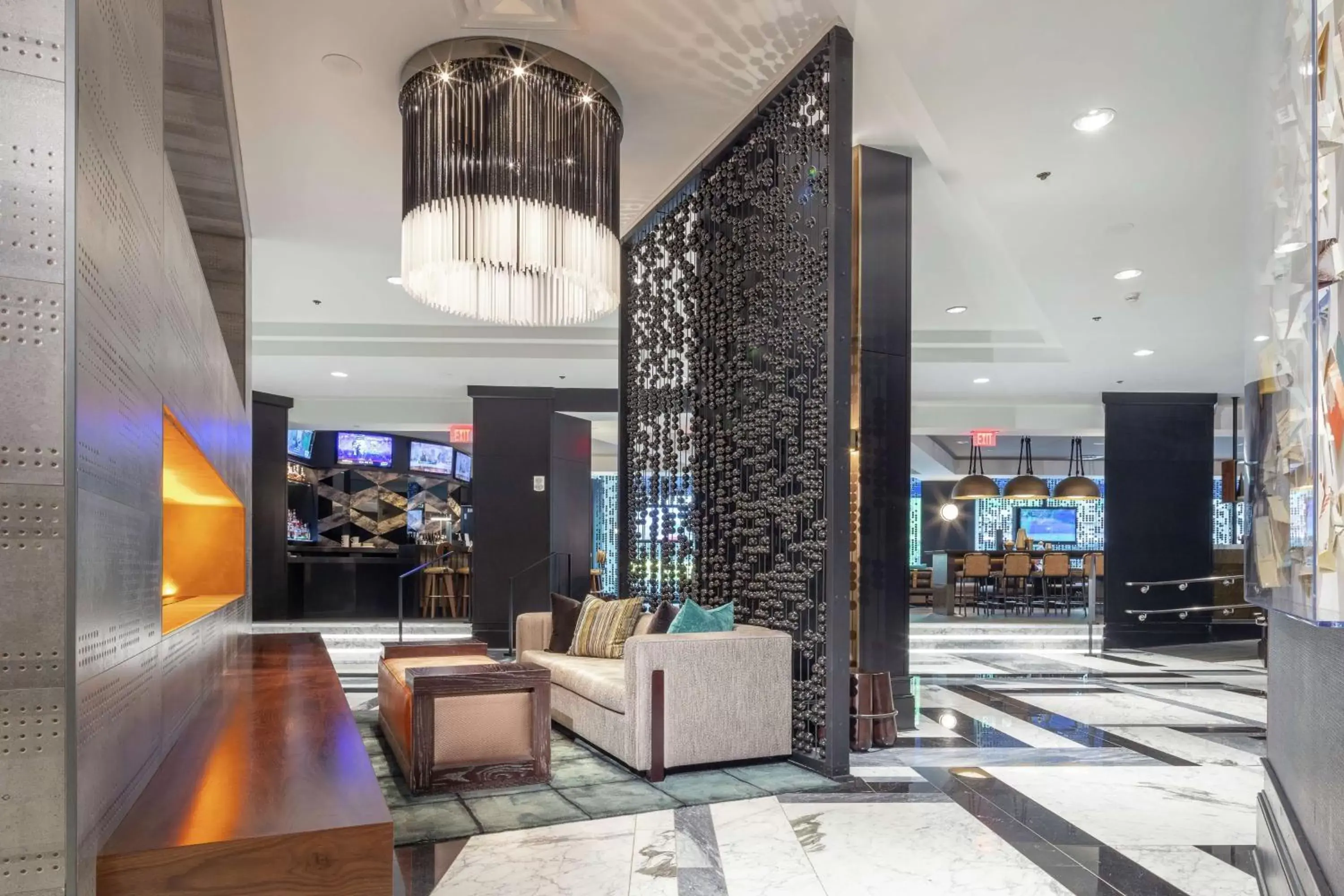 Lobby or reception in Hilton Boston Back Bay Lobby or reception in Hilton Boston Back Bay