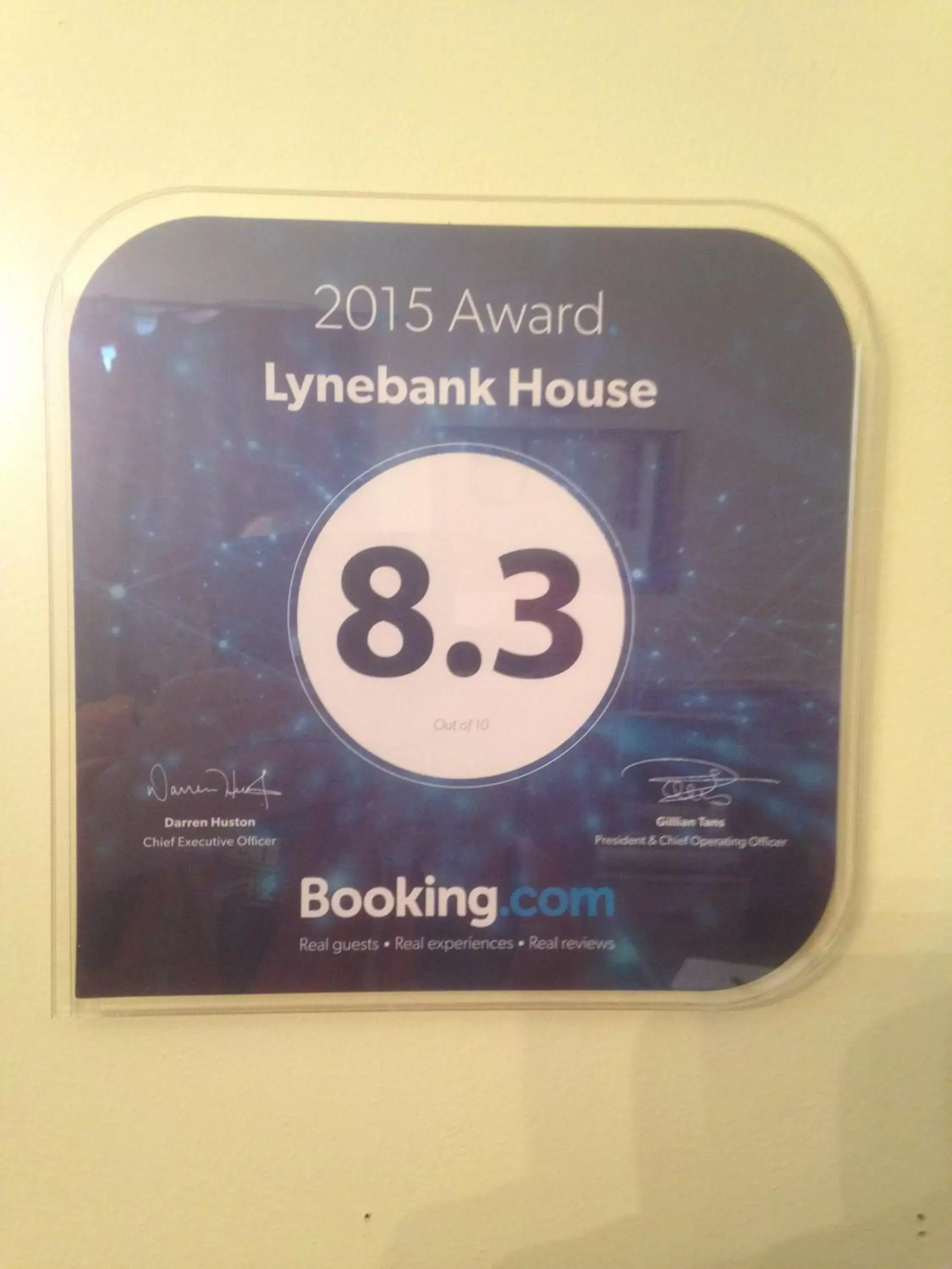 Certificate/Award in Lynebank House Hotel, Bed & Breakfast