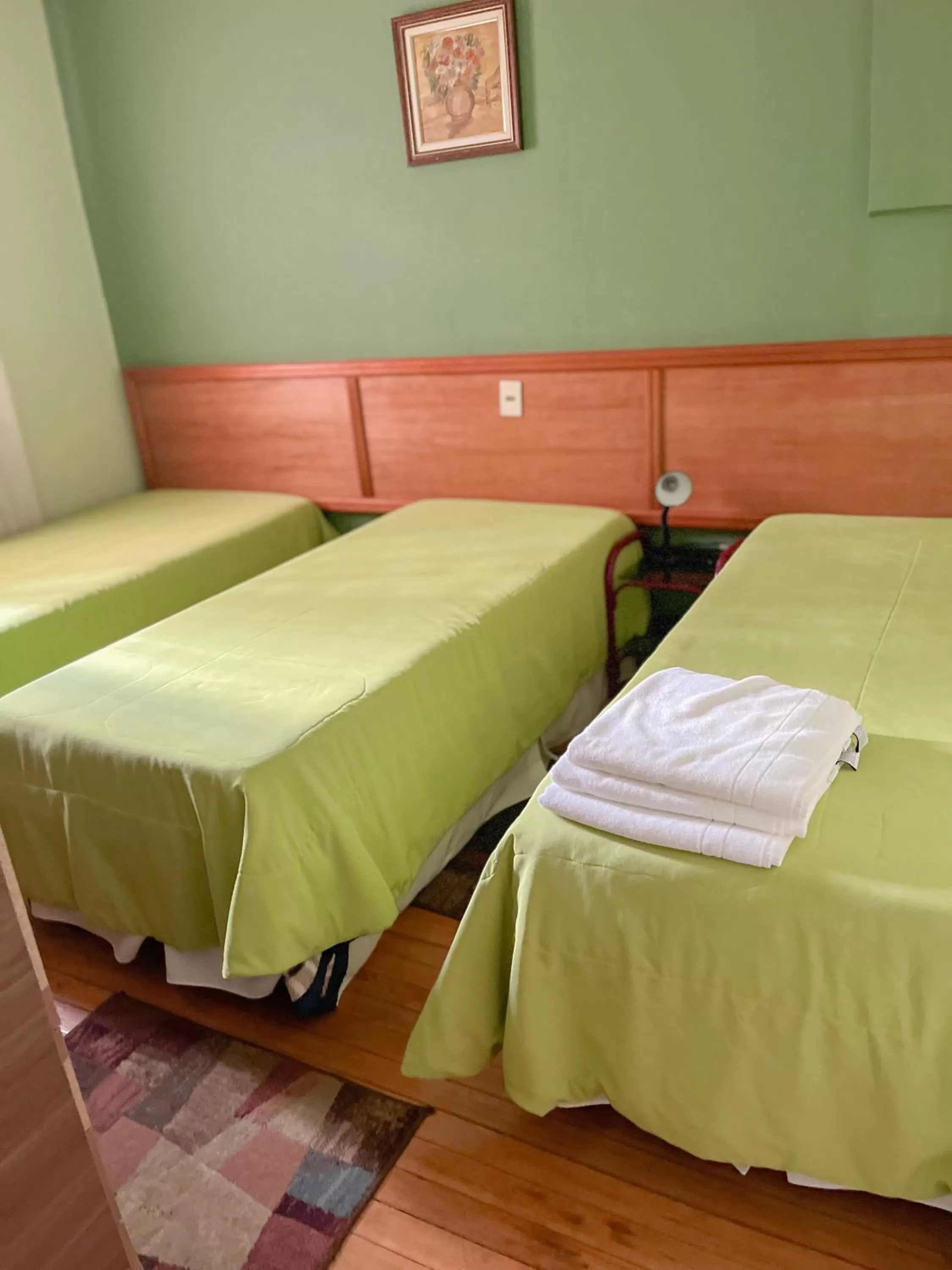 Bed in Hotel Uruguay Brasil