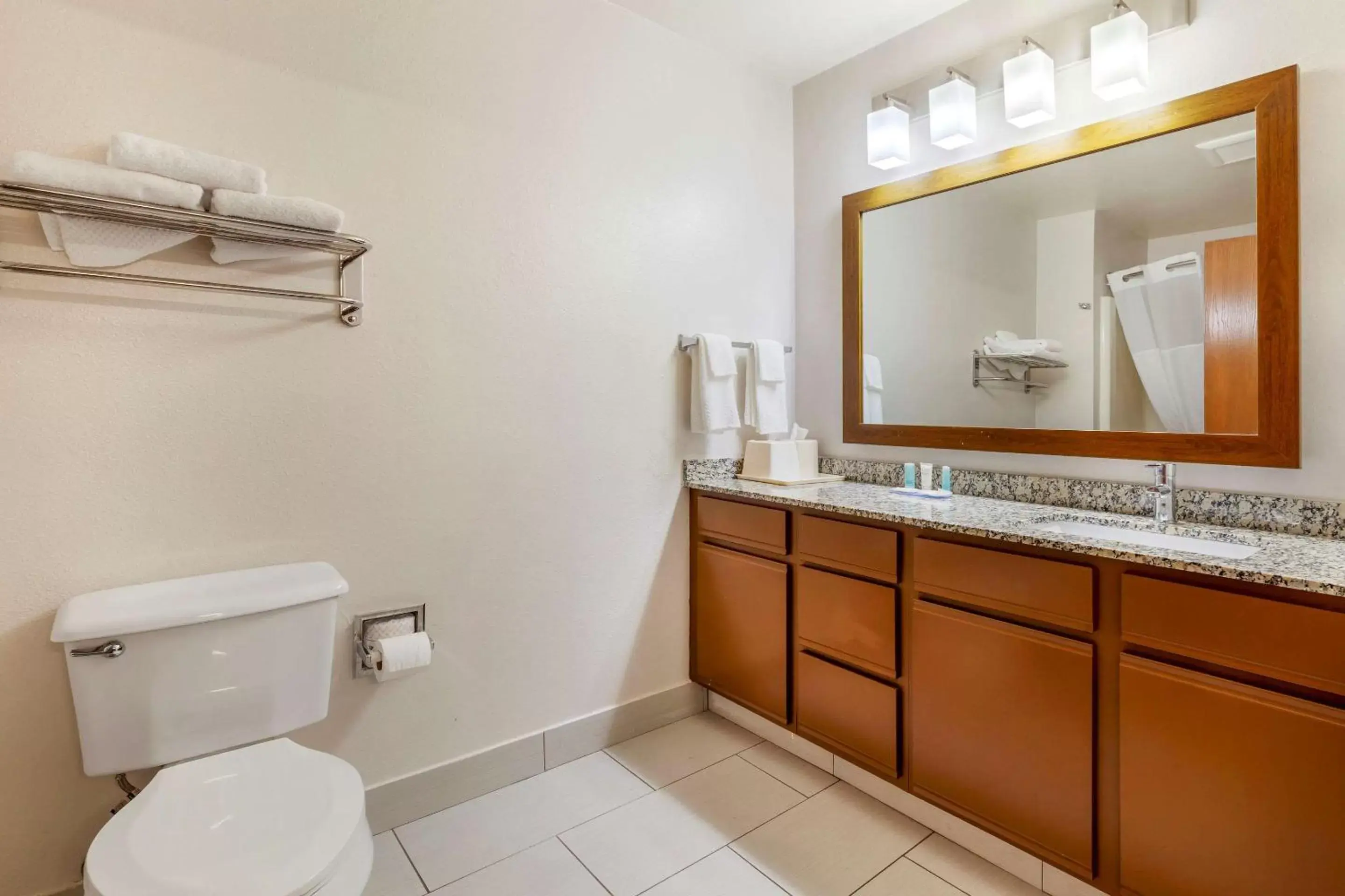 Bedroom, Bathroom in MainStay Suites Dubuque at Hwy 20