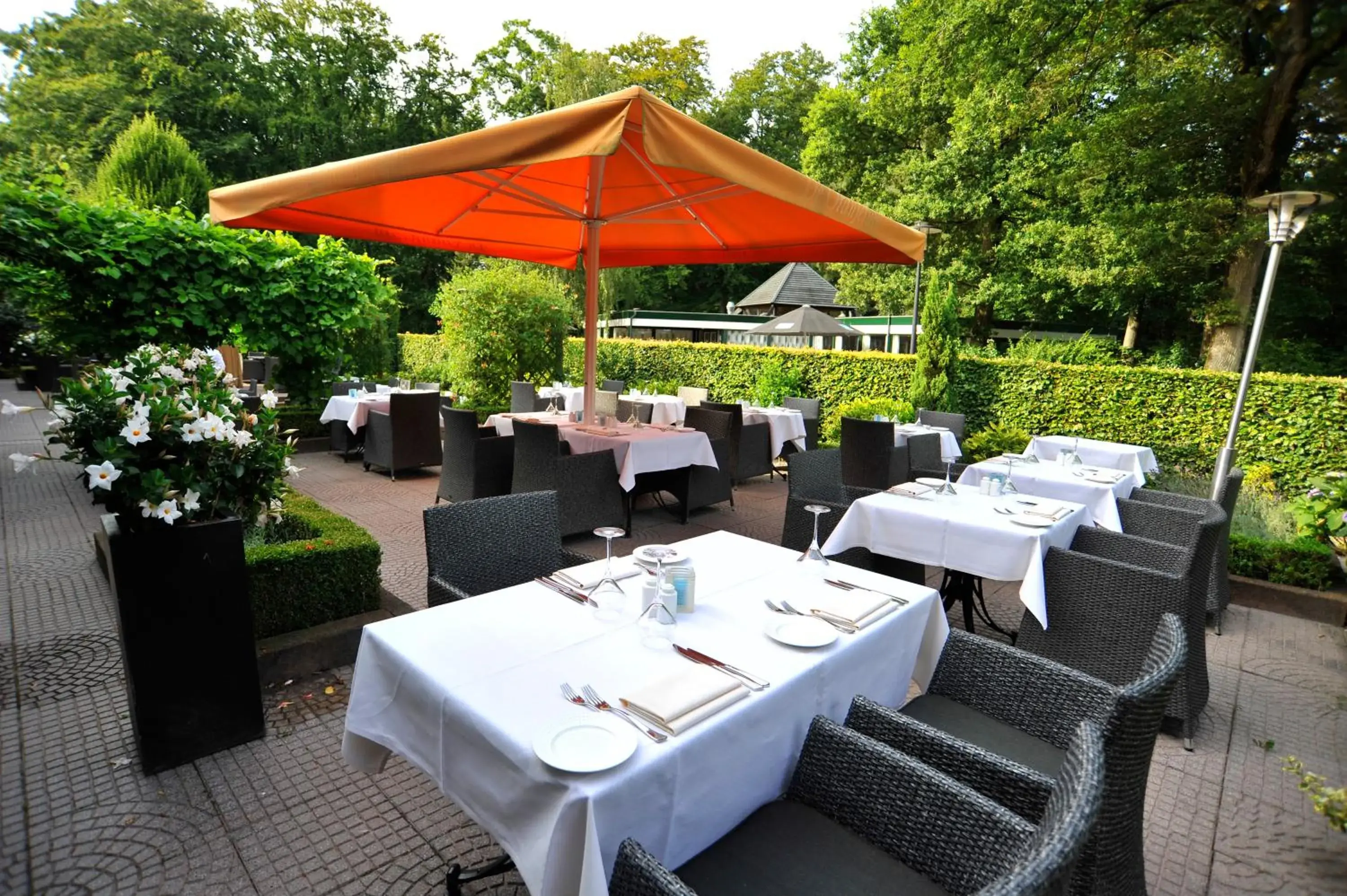 Balcony/Terrace, Restaurant/Places to Eat in Golden Tulip Tjaarda Oranjewoud - Heerenveen