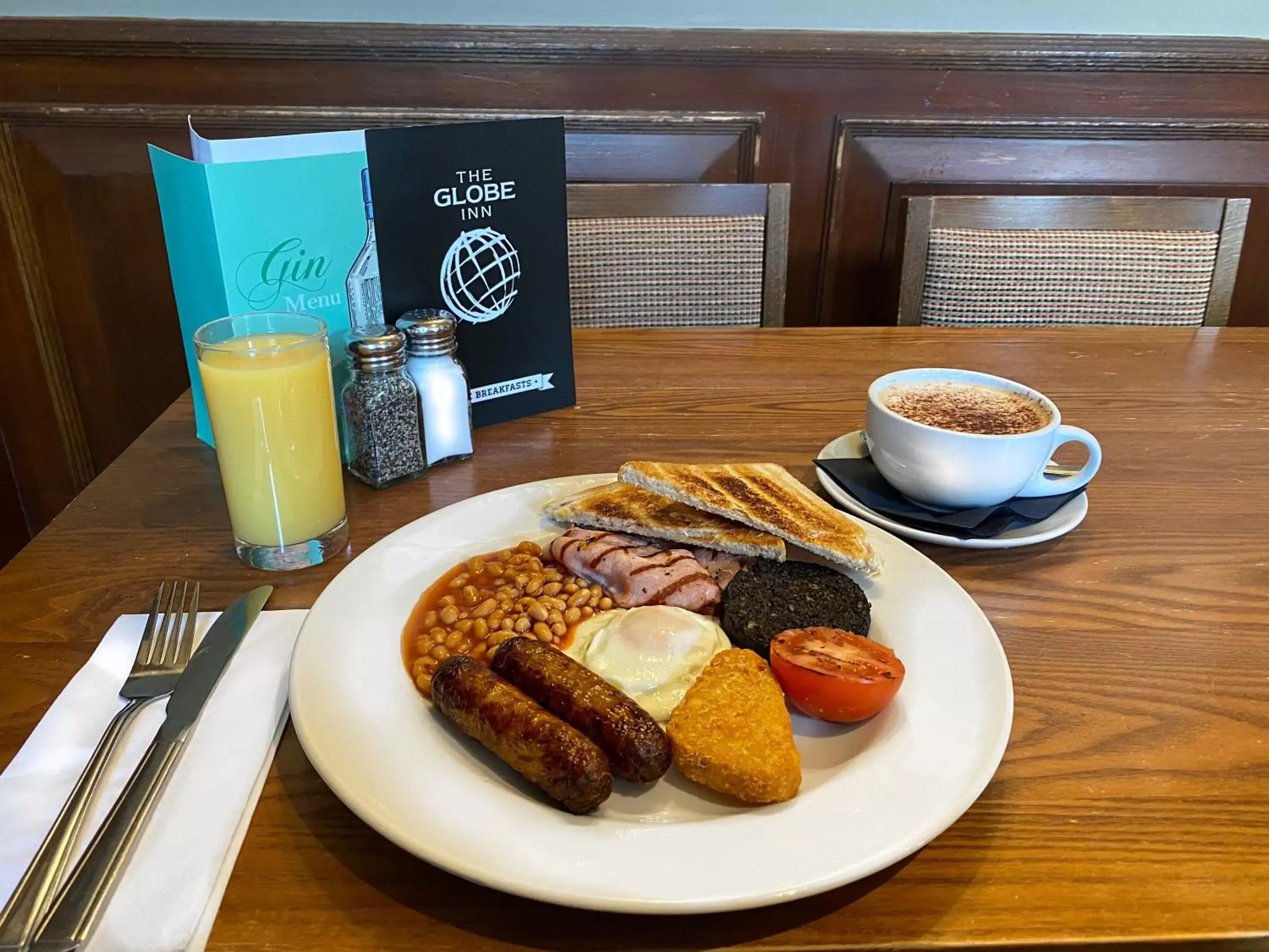 English/Irish breakfast, Breakfast in The Globe Inn