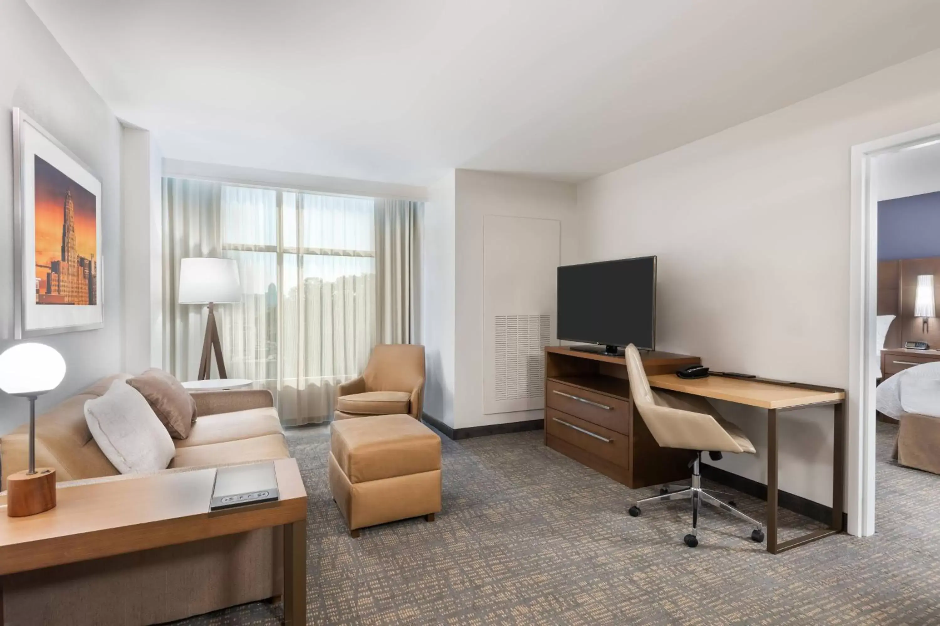Living room, Seating Area in Residence Inn by Marriott Buffalo Downtown
