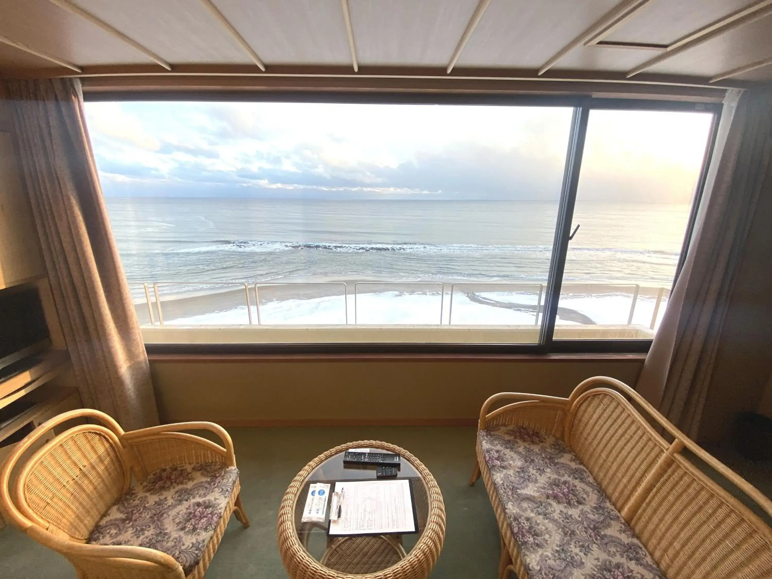 View (from property/room), Seating Area in Wakamatsu Hot Spring Resort