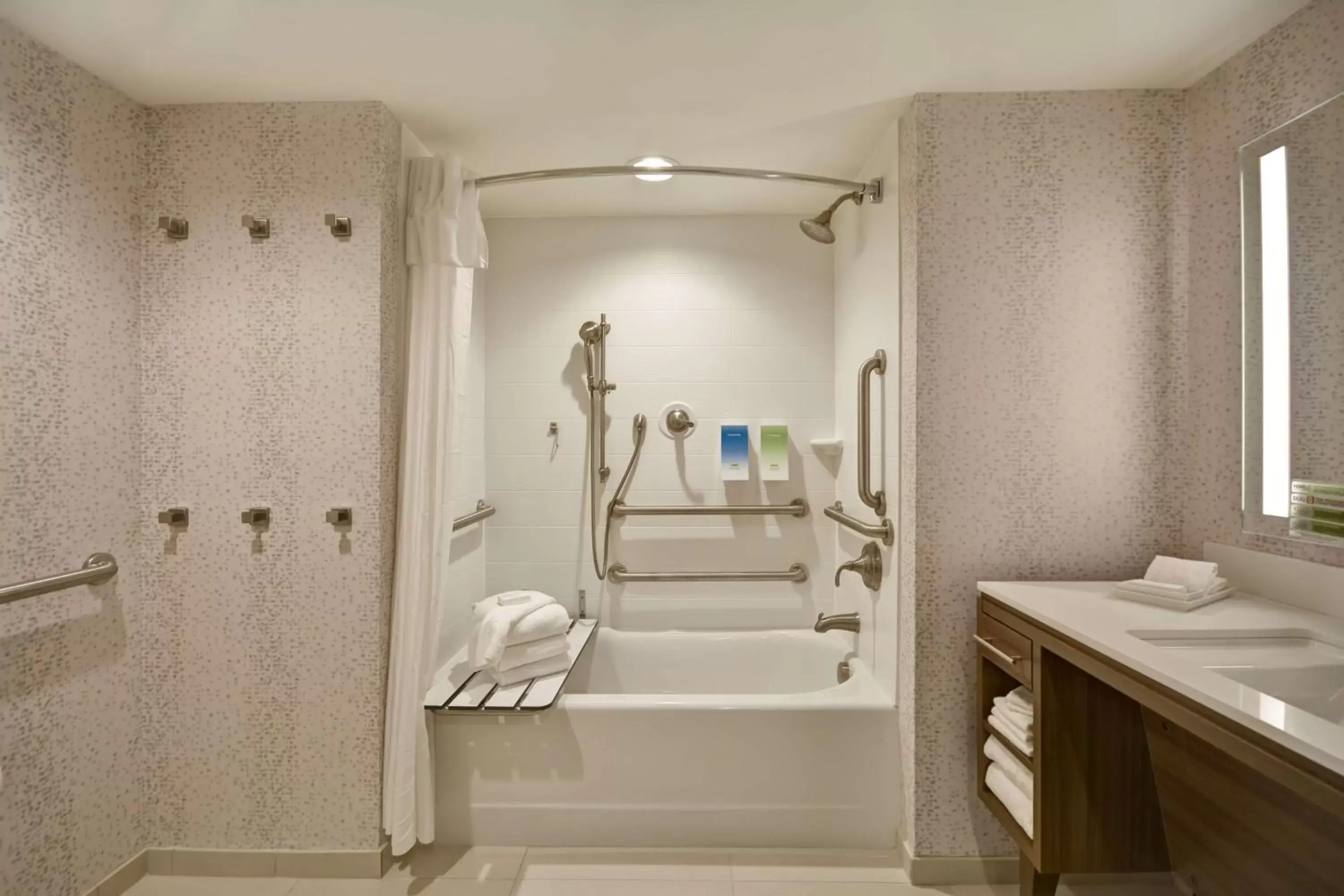 Bathroom in Home2 Suites by Hilton Kansas City KU Medical Center Bathroom in Home2 Suites by Hilton Kansas City KU Medical Center