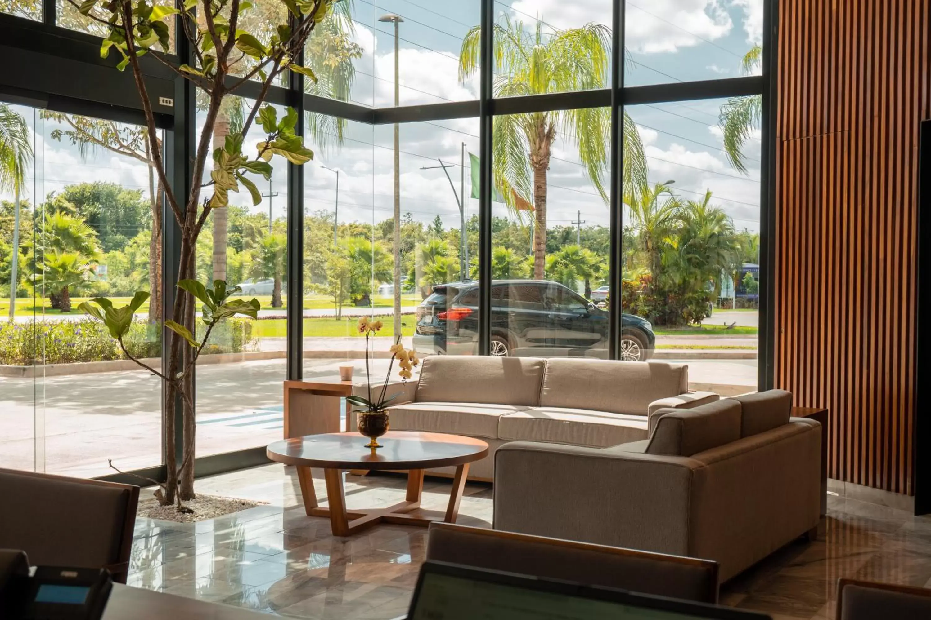 Living room in Hive Cancun by G Hotels