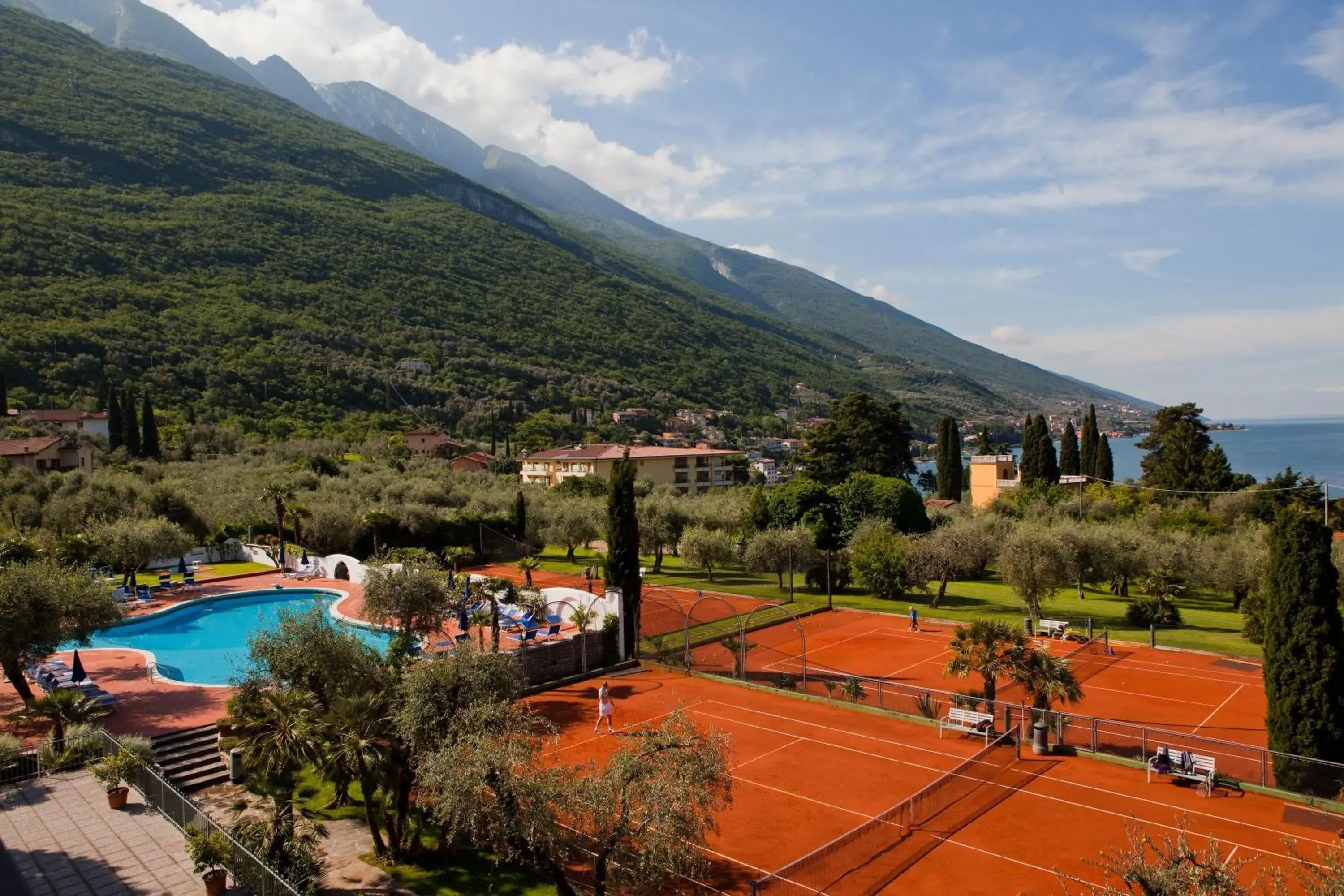 Mountain view, Pool View in Club Hotel Olivi - Tennis Center
