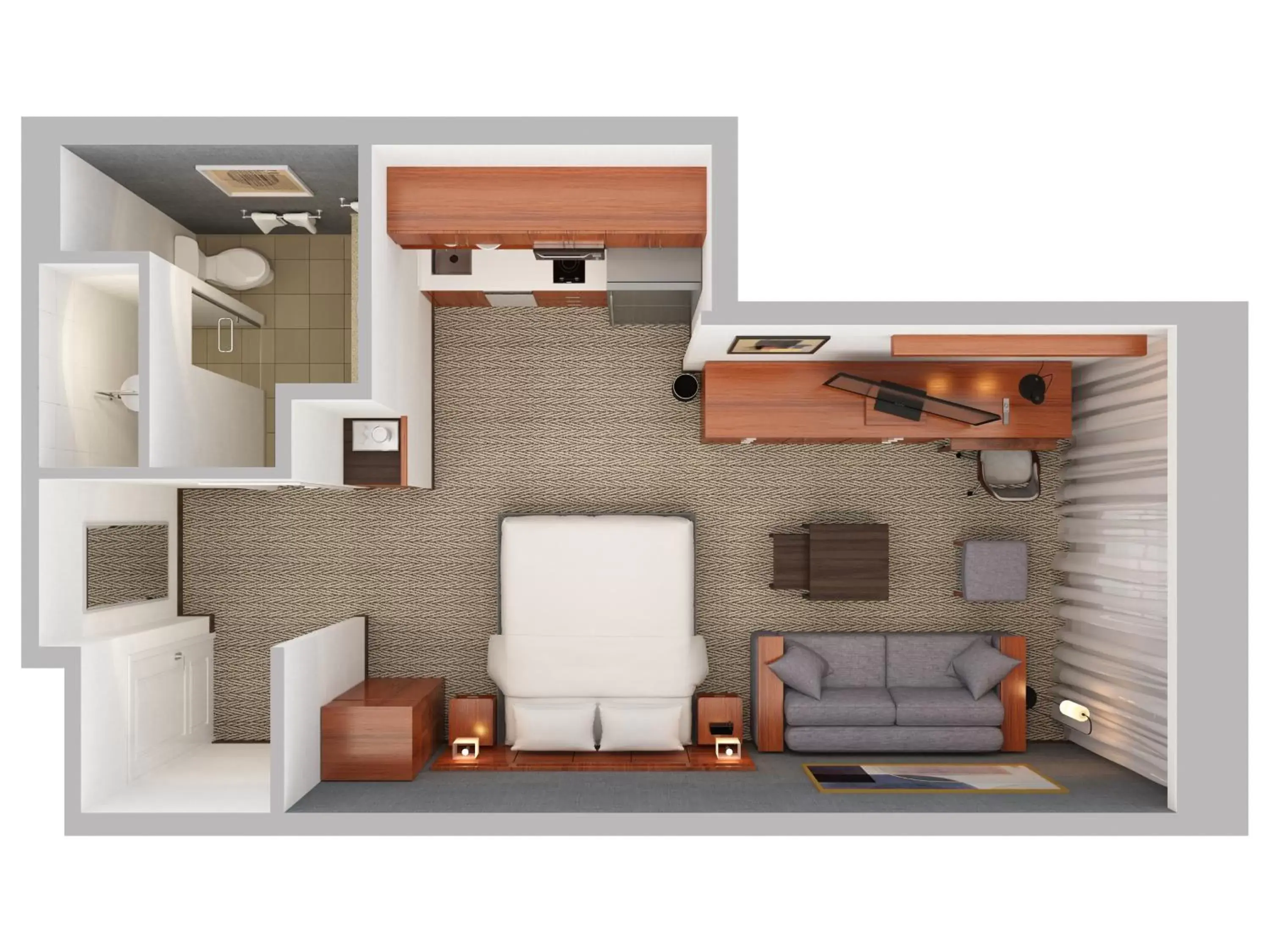 Kitchen or kitchenette, Floor Plan in Courtyard by Marriott Waterloo St. Jacobs