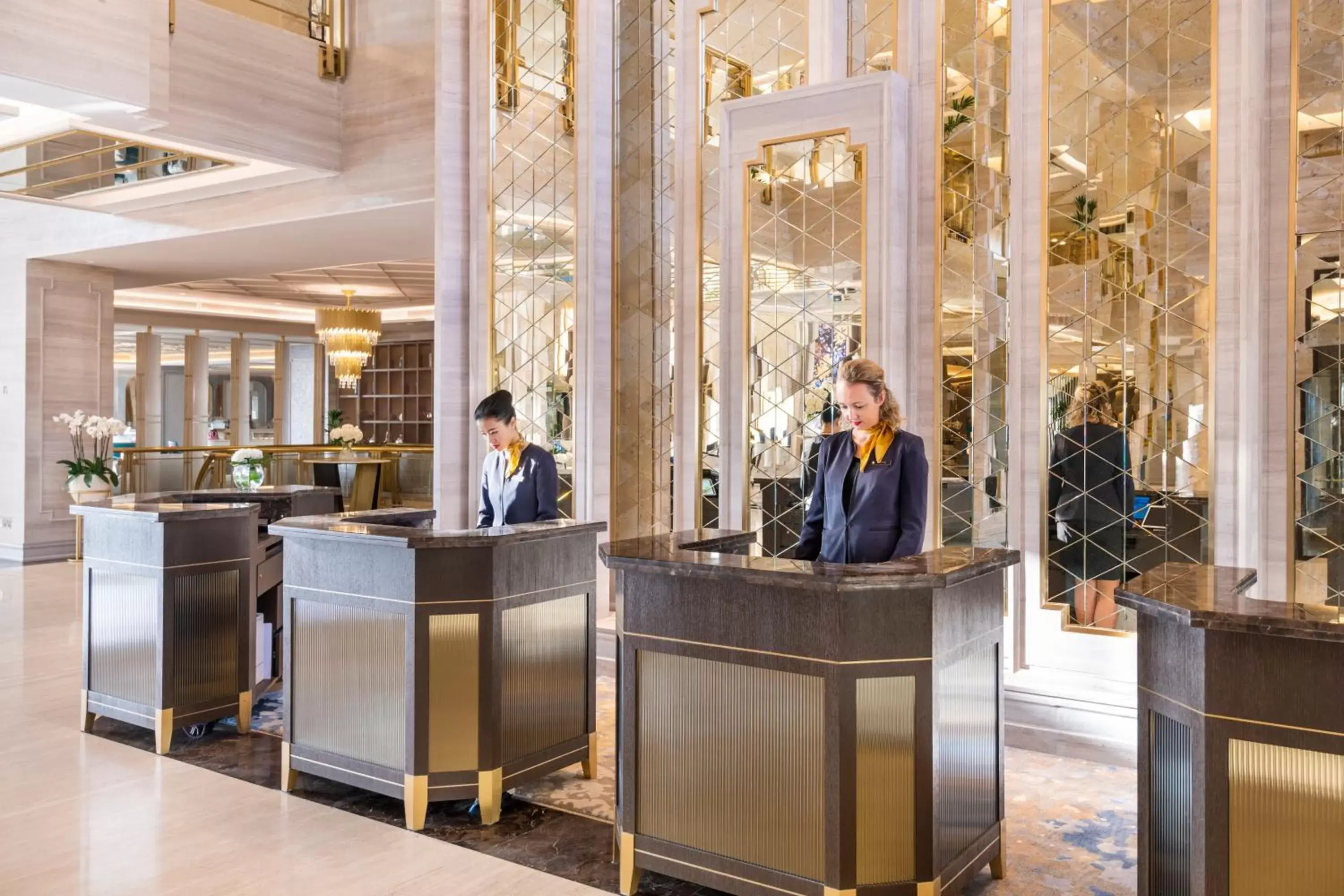 Lobby or reception in InterContinental Doha Beach & Spa, an IHG Hotel Lobby or reception in InterContinental Doha Beach & Spa, an IHG Hotel