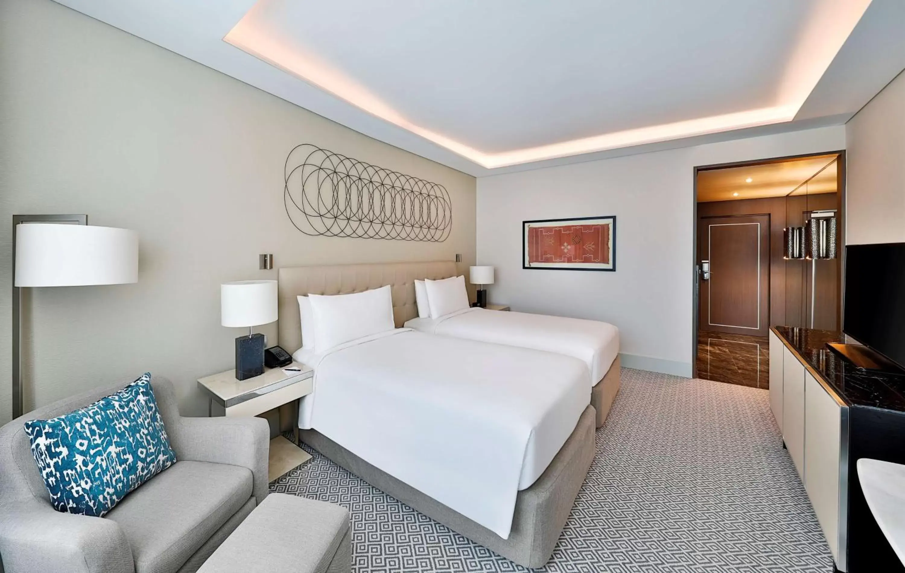 Photo of the whole room, Bed in Hilton Tanger City Center Hotel & Residences