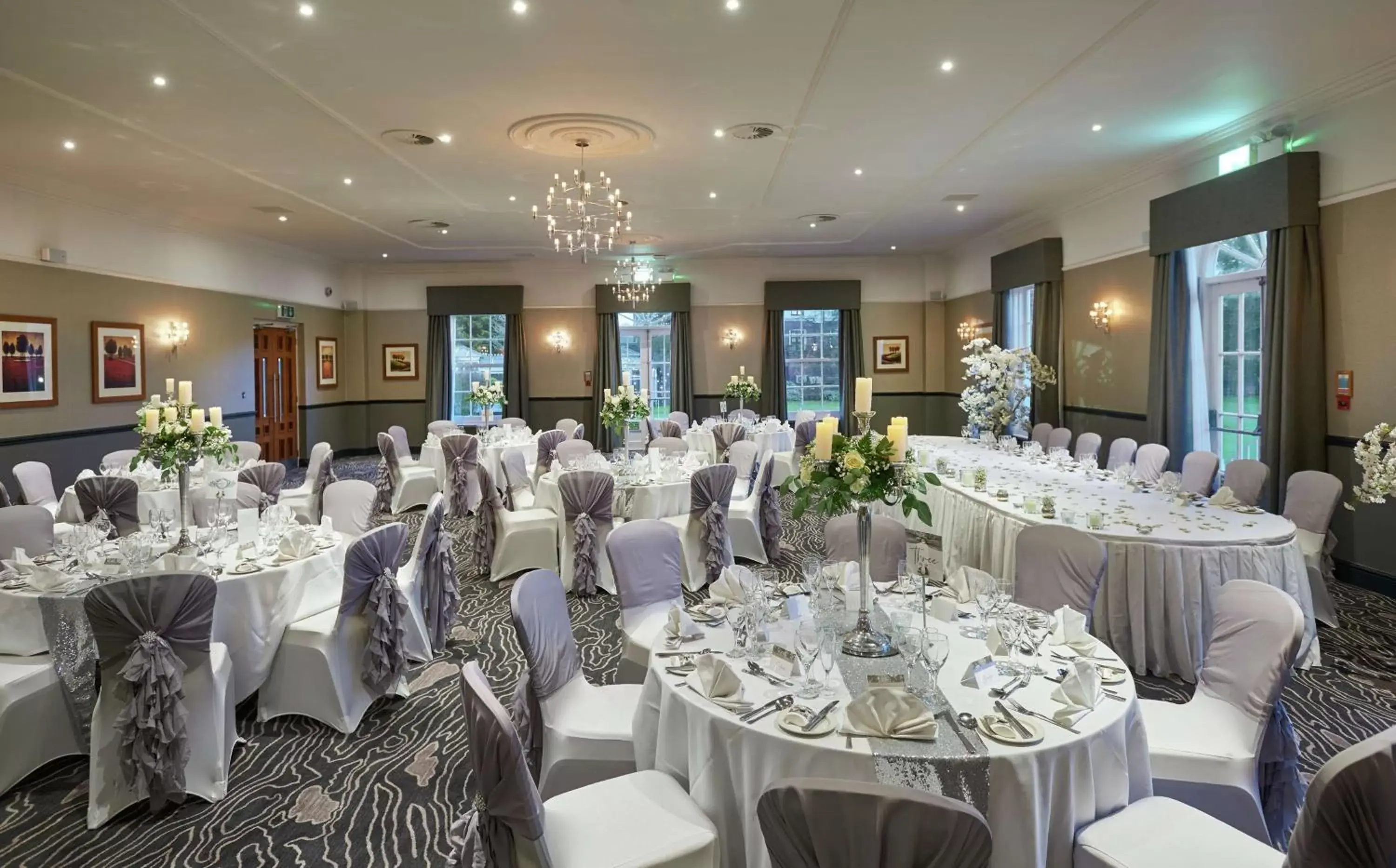 Meeting/conference room, Restaurant/Places to Eat in Hilton Puckrup Hall, Tewkesbury