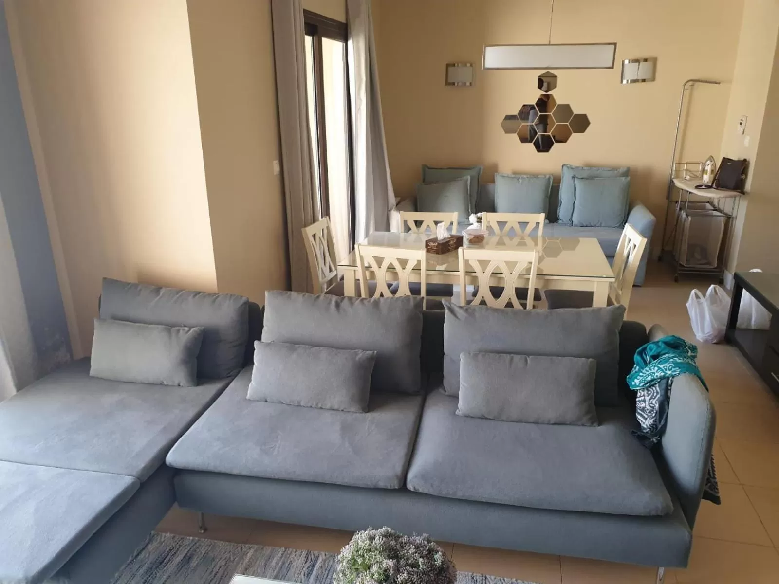 Living room, Seating Area in Peaceful Private Villa at Five Star Beach Resort