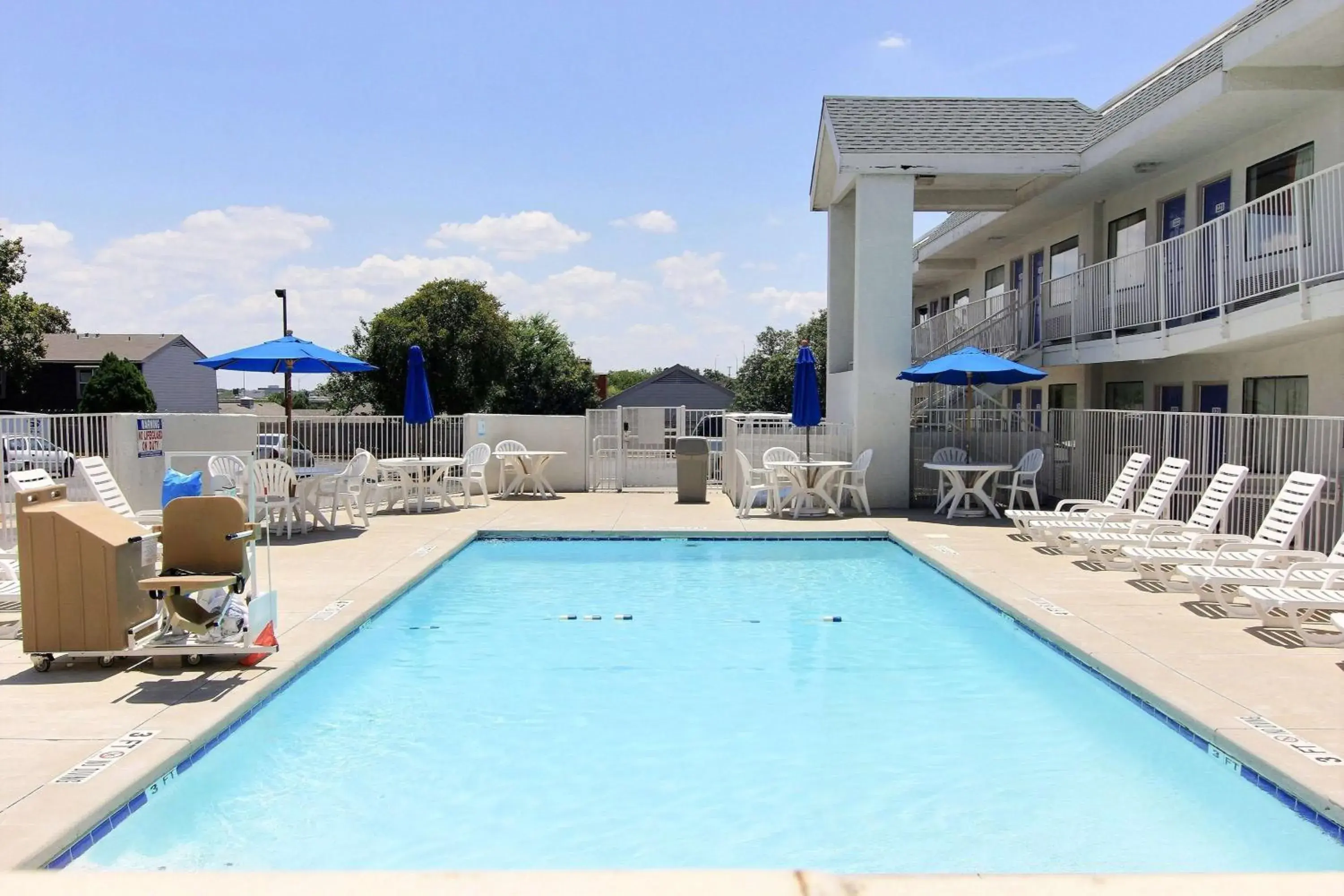 Pool view, Swimming Pool in Motel 6-Austin, TX