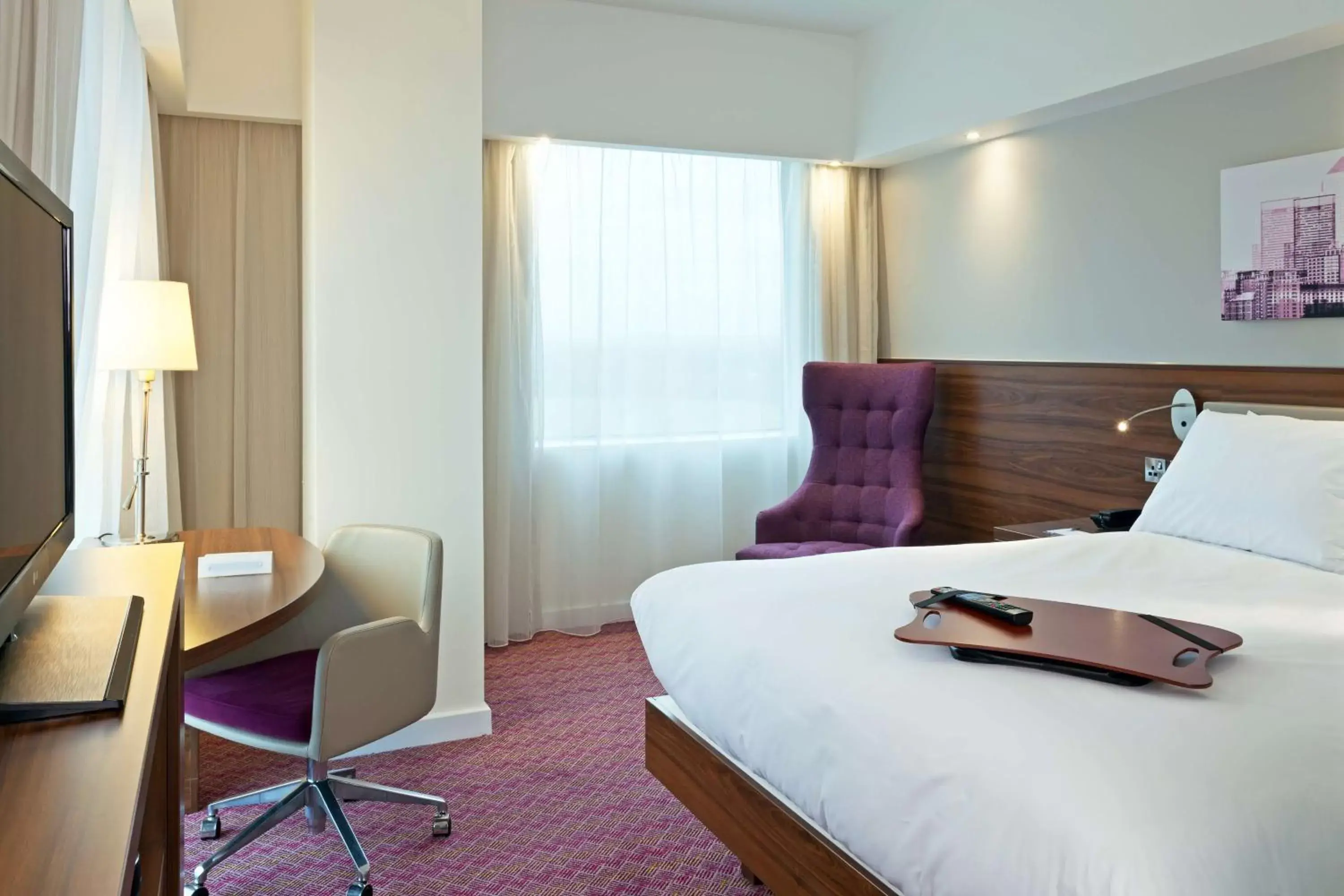 Bed in Hampton by Hilton London Gatwick Airport