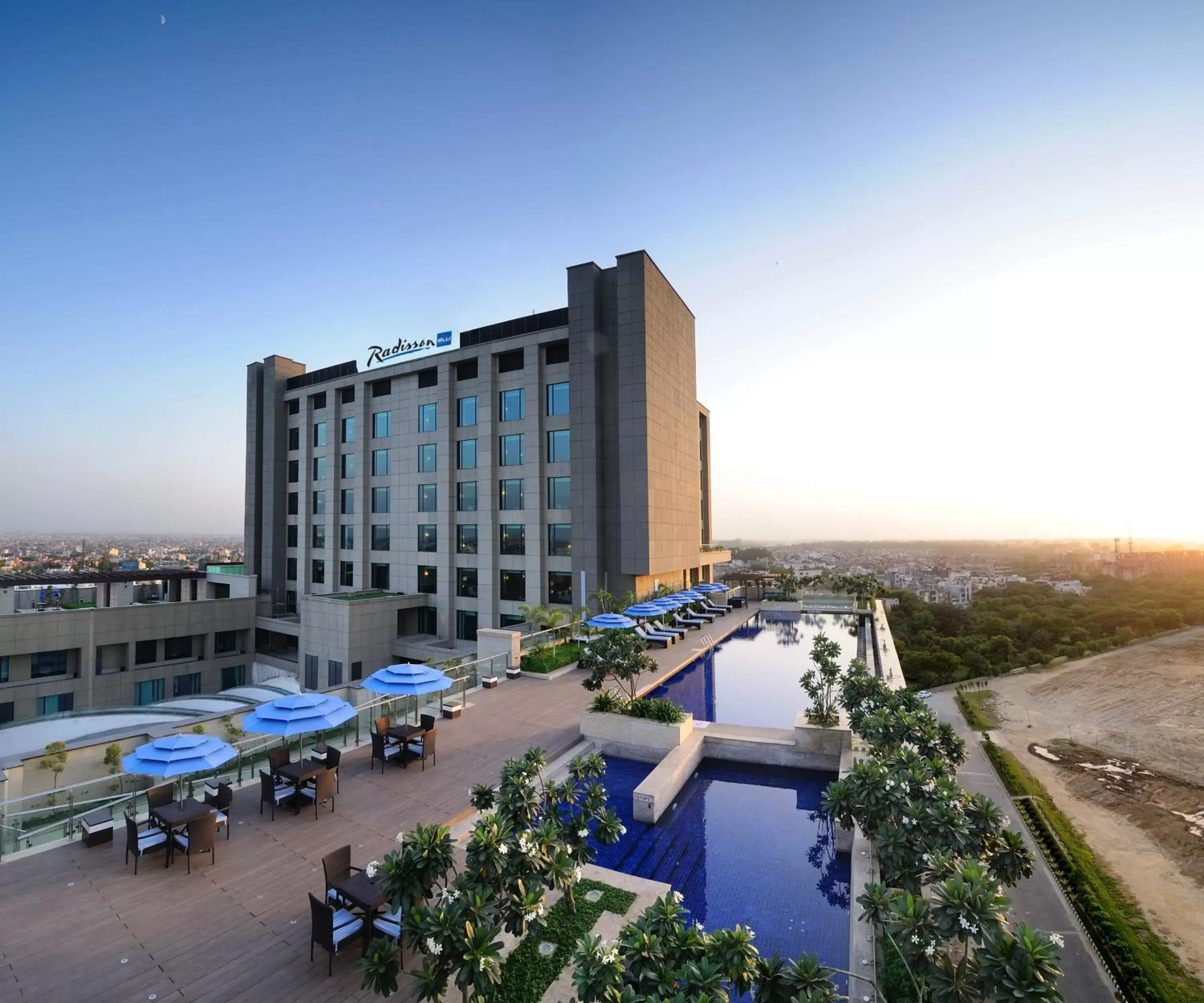 Property building, Pool View in Radisson Blu Hotel New Delhi Paschim Vihar