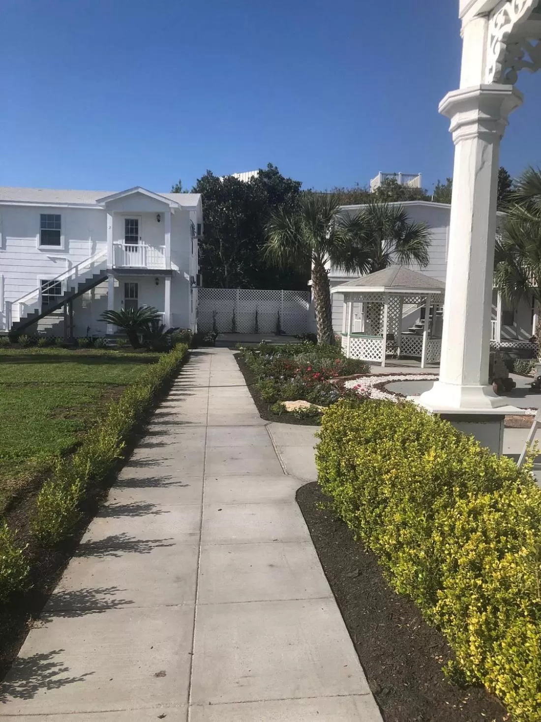 Garden view in The George Manor