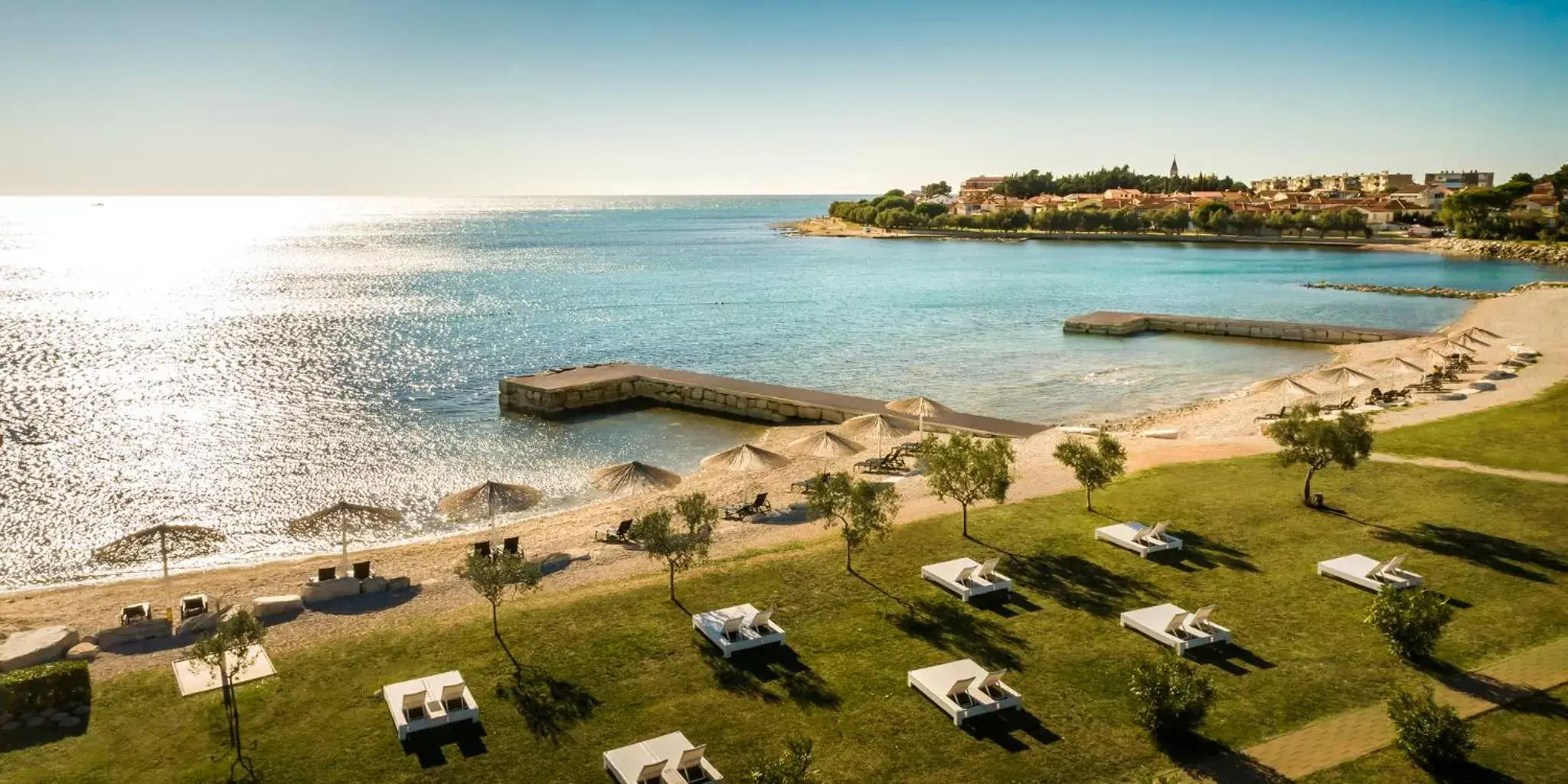 Beach, Bird's-eye View in Aminess Maestral Hotel