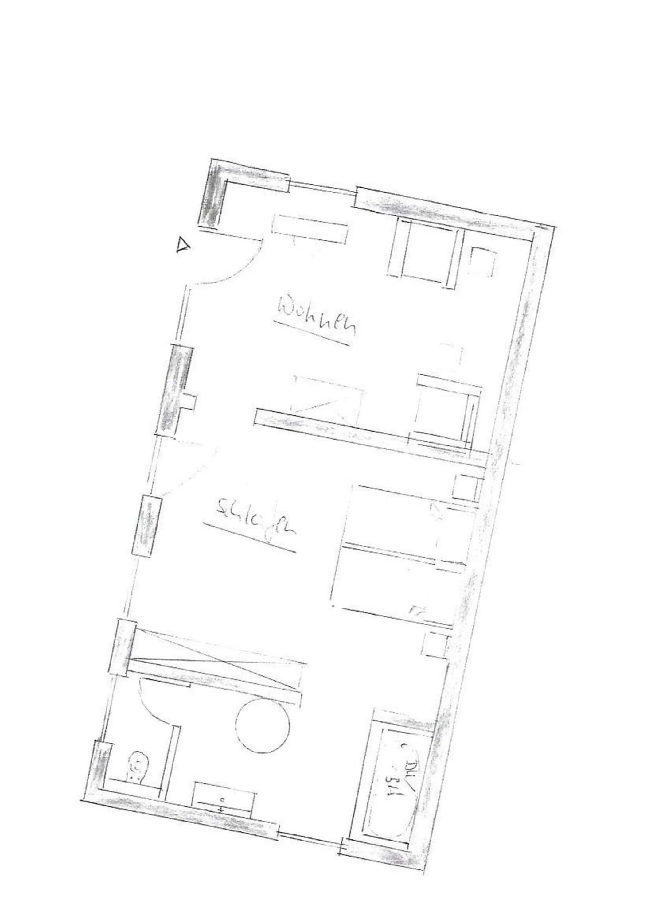 Floor plan in Jugendstil-Hof