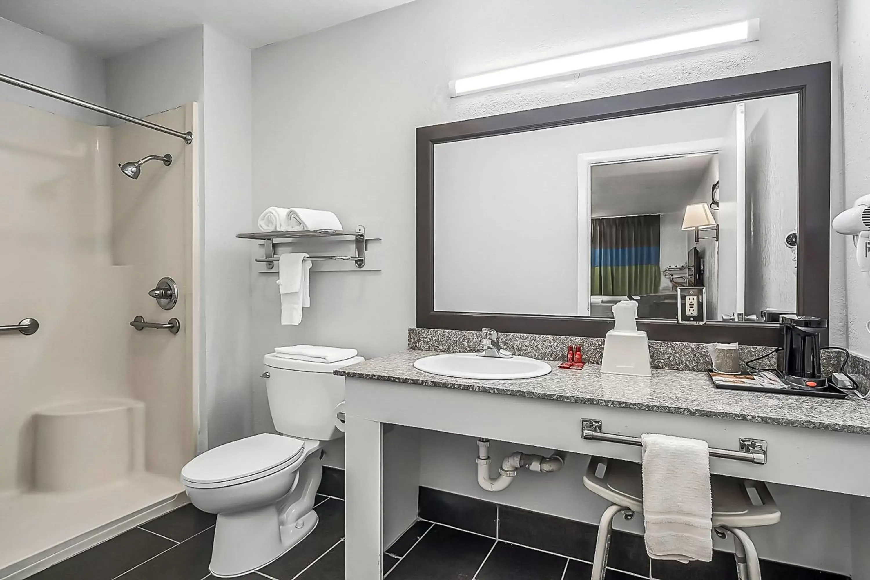 King Room with Roll-In Shower - Disability Access in SureStay Hotel by Best Western Oklahoma City West King Room with Roll-In Shower - Disability Access in SureStay Hotel by Best Western Oklahoma City West