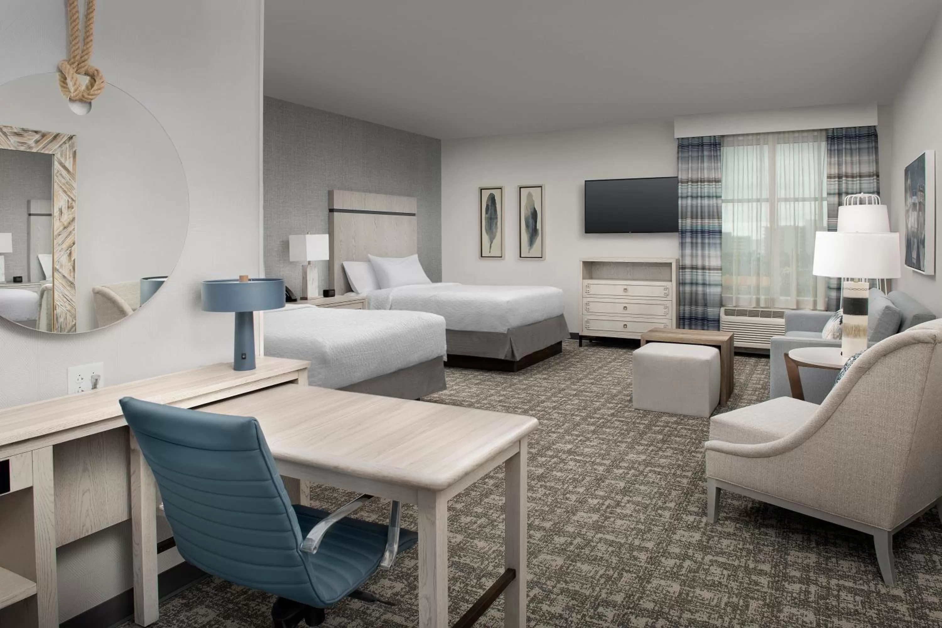 Seating area, Bed in Homewood Suites By Hilton Destin
